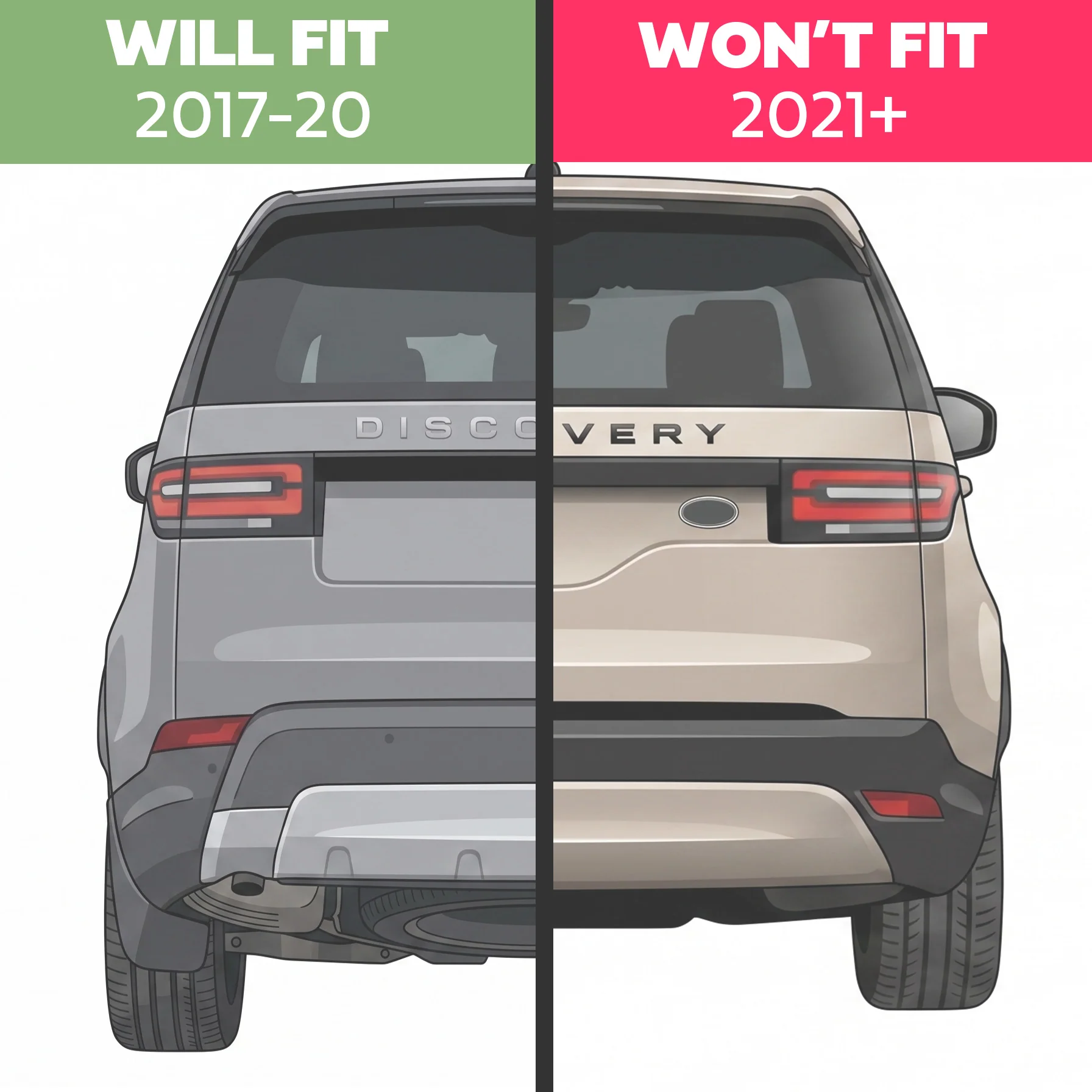 Rear Bumper "Dynamic" Tow Eye Cover FIXED TOW BAR - Black - for Land Rover Discovery 5 - Image 8
