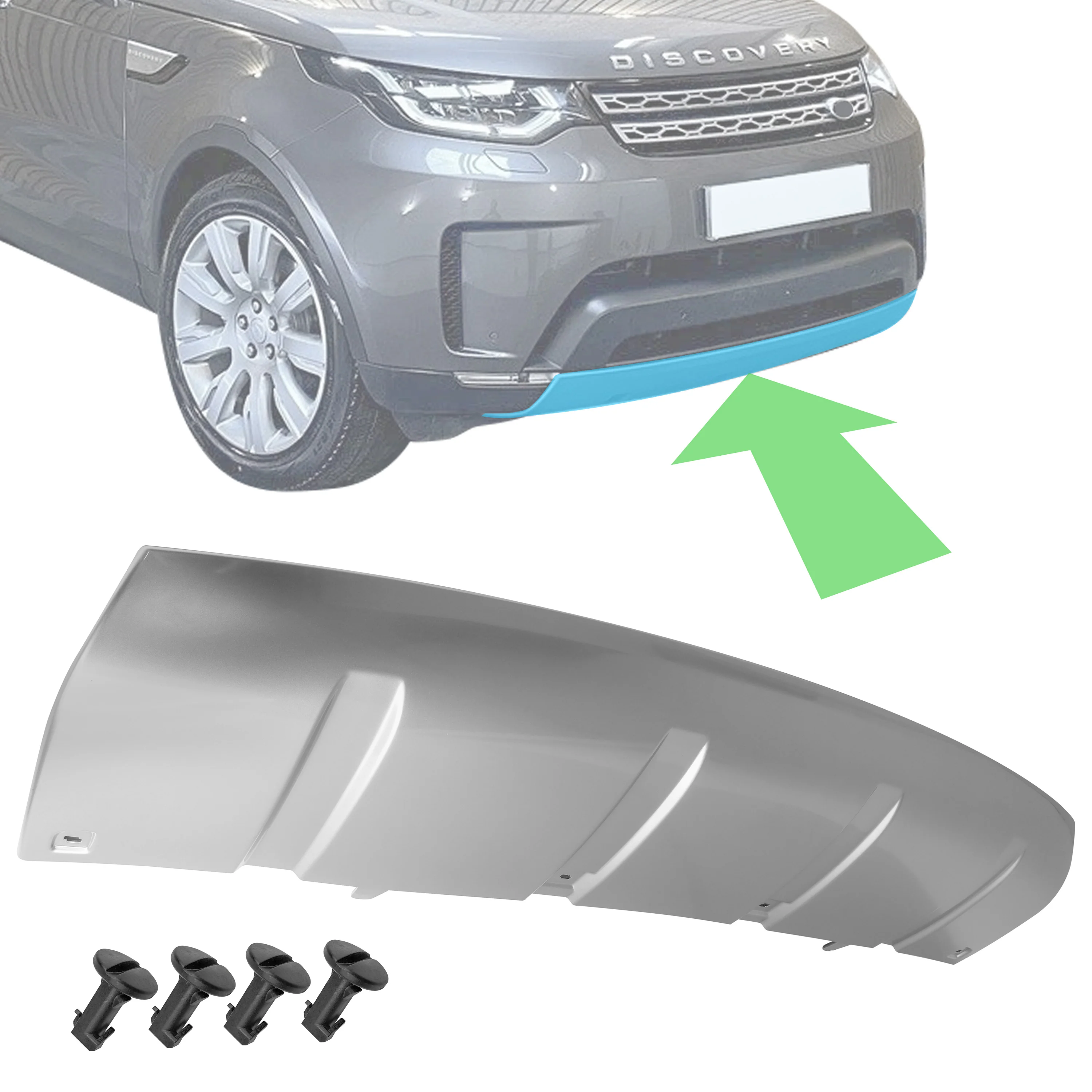 Front Bumper "Dynamic" Tow Eye Cover - Silver - for Land Rover Discovery 5