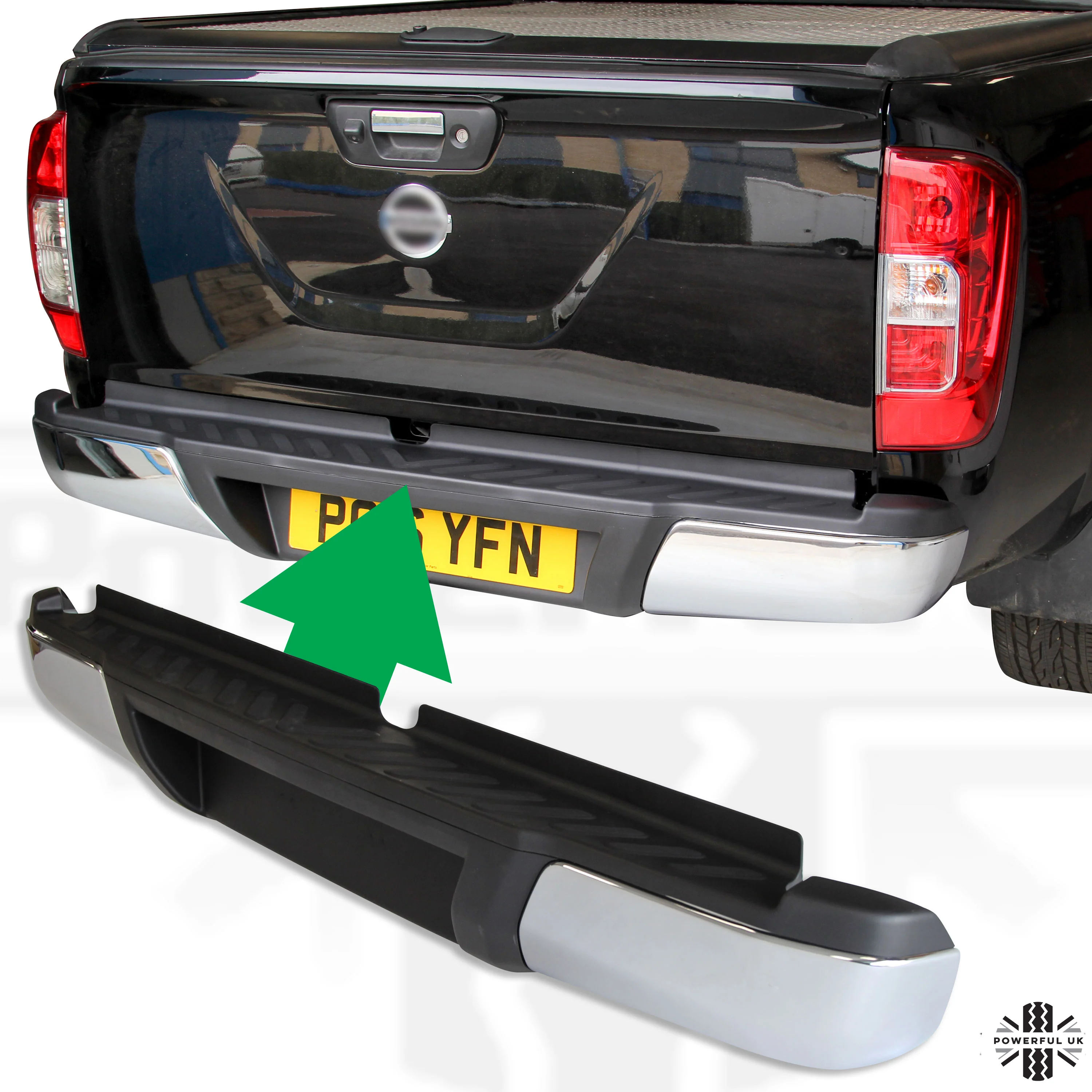 Rear Bumper - OE - Chrome - for Nissan Navara NP300 - Image 3