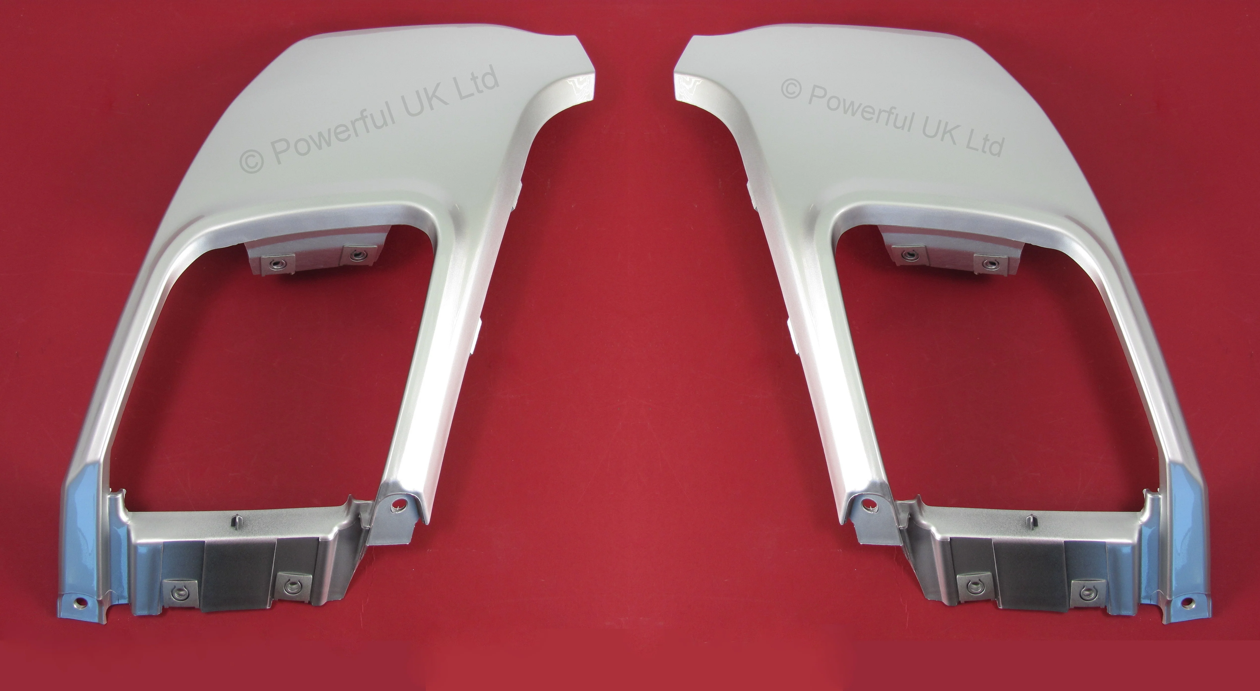Rear Bumper Plastic Exhaust Trim for Range Rover Evoque L538 Dynamic - Silver - PAIR - Image 3