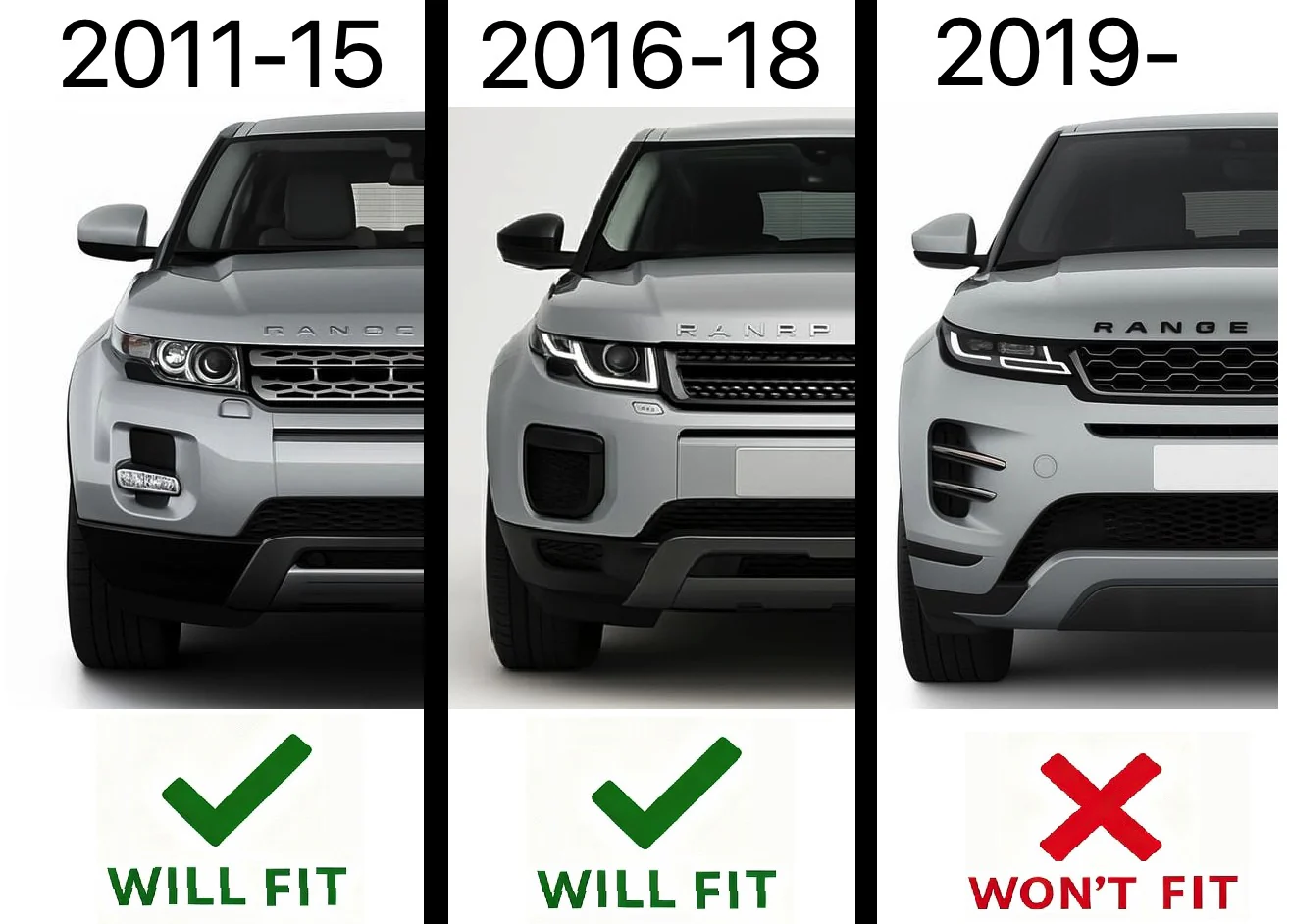 Rear Bumper Plastic Exhaust Trim for Range Rover Evoque L538 Dynamic - Silver - PAIR - Image 7