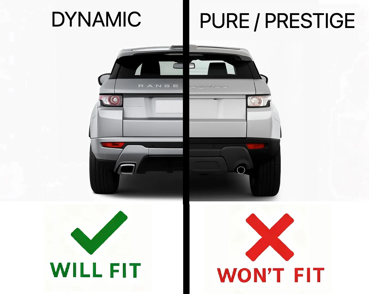 Rear Bumper Strip Cover for Range Rover Evoque L538 Dynamic - Black - Image 6