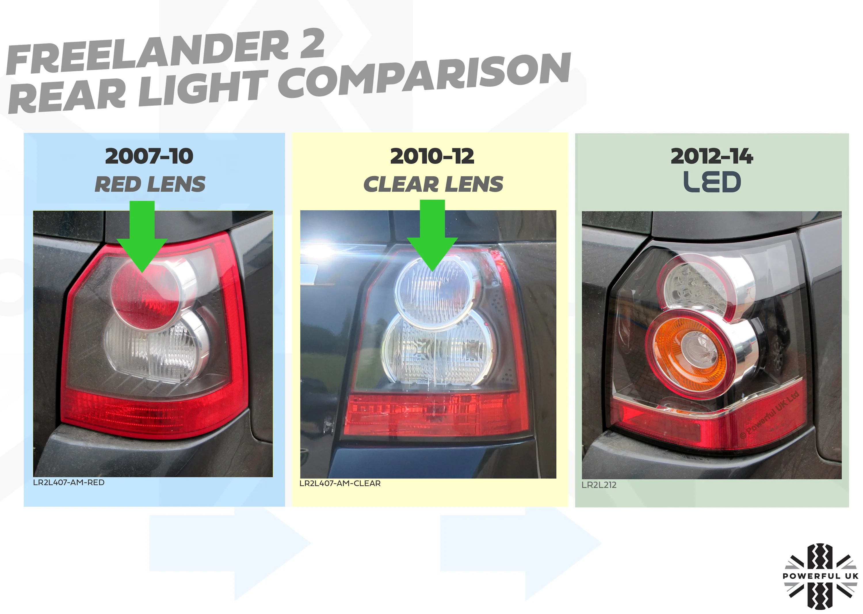 Rear Light Assembly for Freelander 2 (2007-10) Red Brake Lens - Pair - Image 7