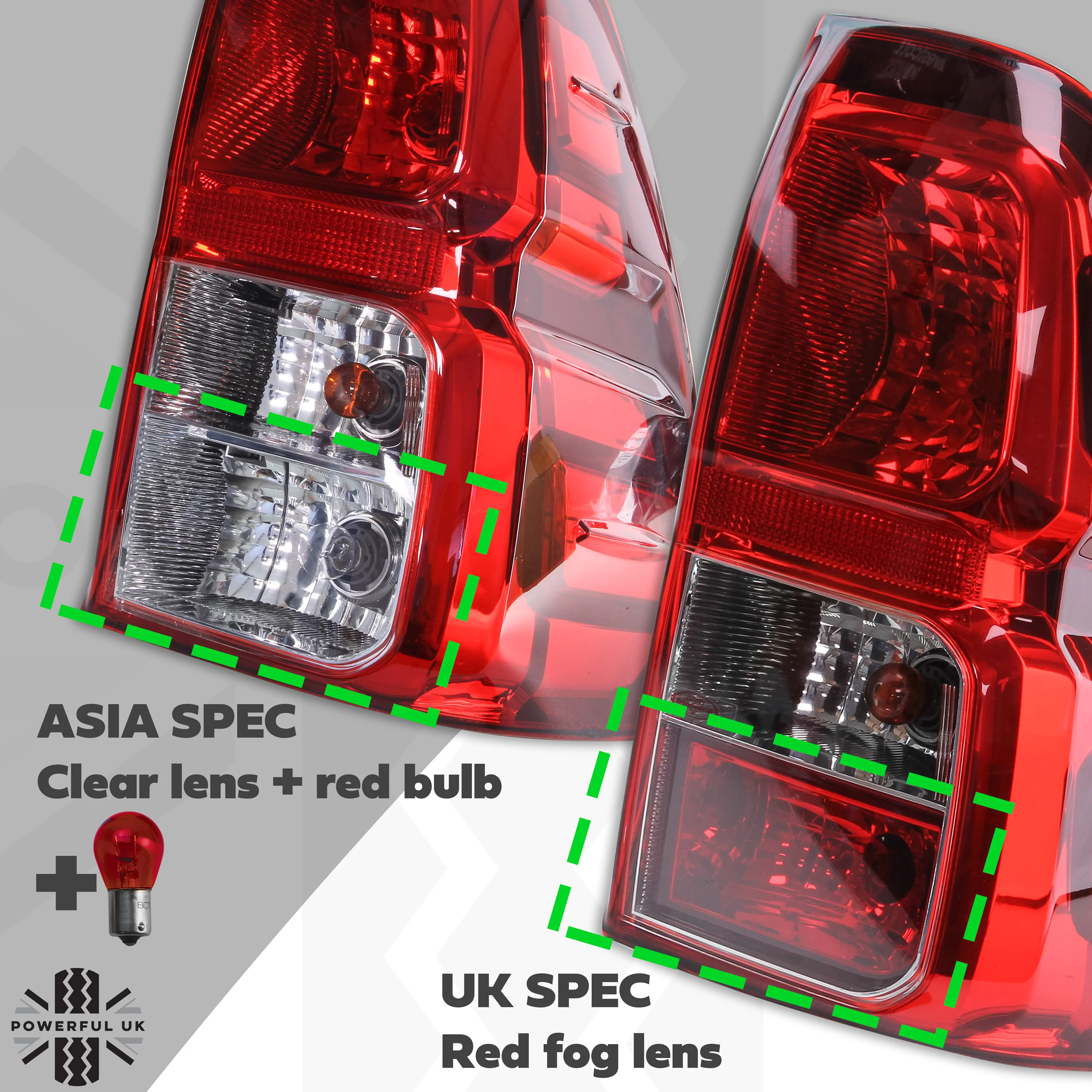 Rear Light inc Loom+Bulbs - RH (UK spec) for Toyota Hilux Mk8 Revo (2016 on) - Image 7