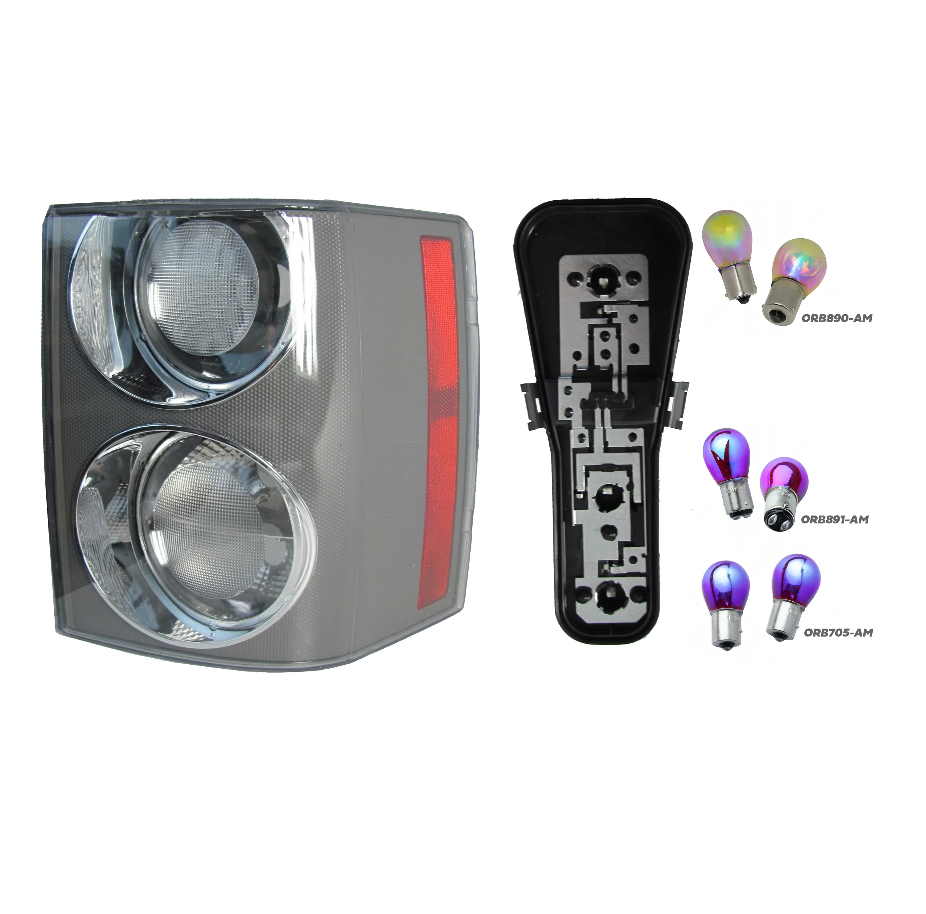 Rear Lights Clear/Clear "Supercharged Type" for Range Rover L322 2002-09 - PAIR - Kit with Bulbs & Bulb Holders - Image 2
