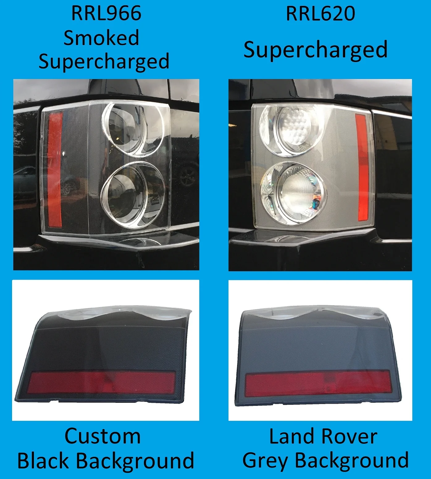 Rear Lights Smoked "Supercharged Type" for Range Rover L322 2002-09 - PAIR - Kit With Bulbs & Bulb Holders - Image 4
