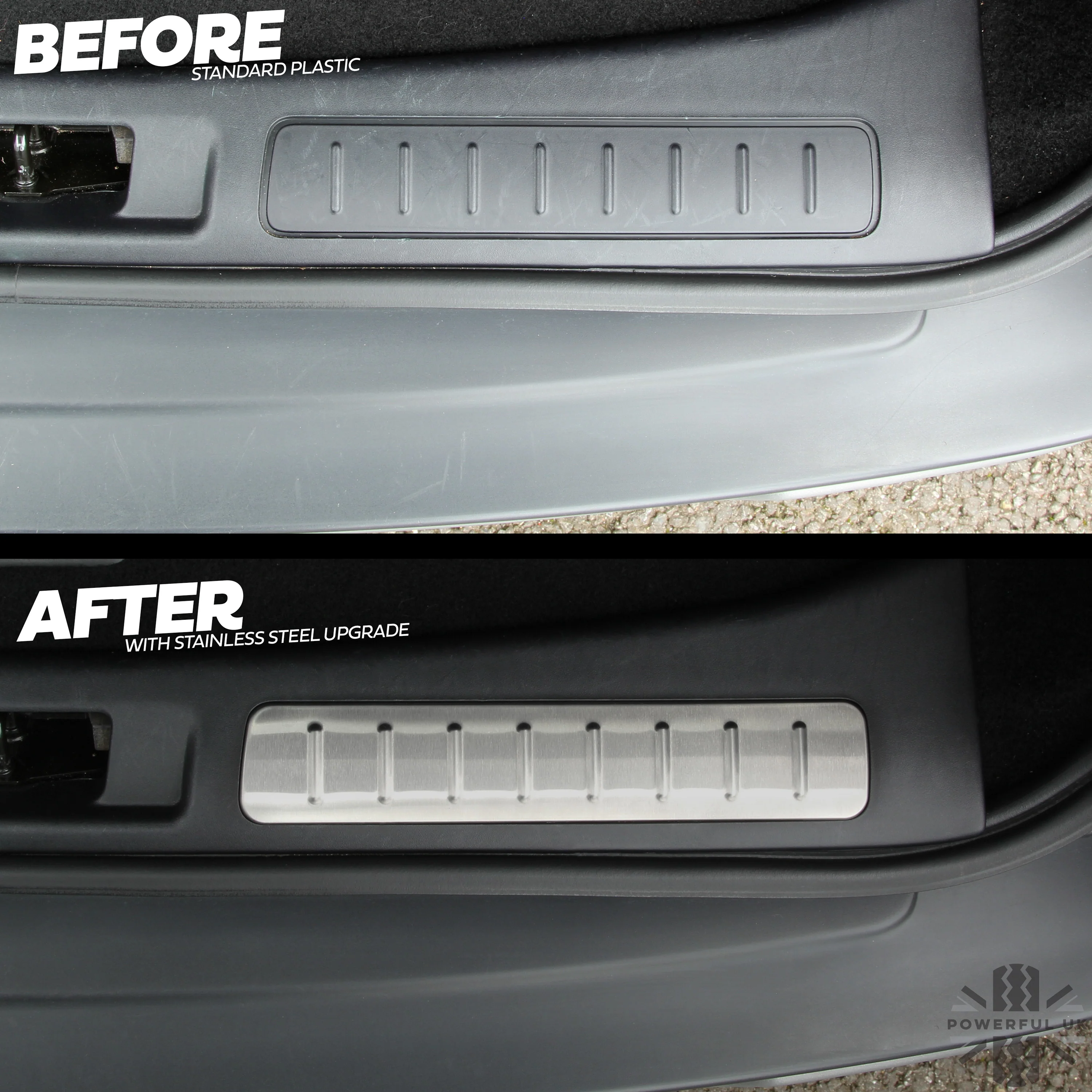 Rear Loadspace Finisher Upgrade Inserts for Range Rover Evoque L538 - Stainless Steel - Image 7
