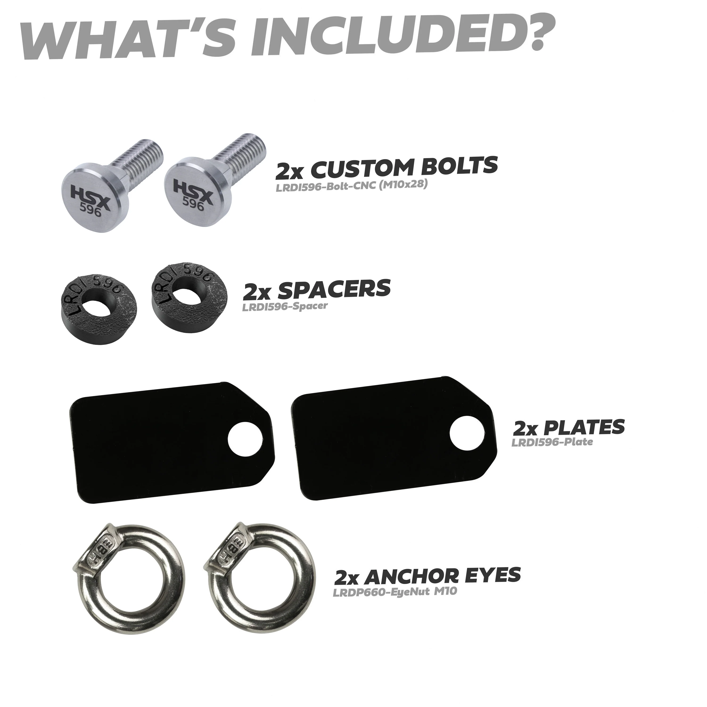 Rear Loadspace Roof Eyelet Kit - Pair - for Land Rover Defender L663 - Image 7