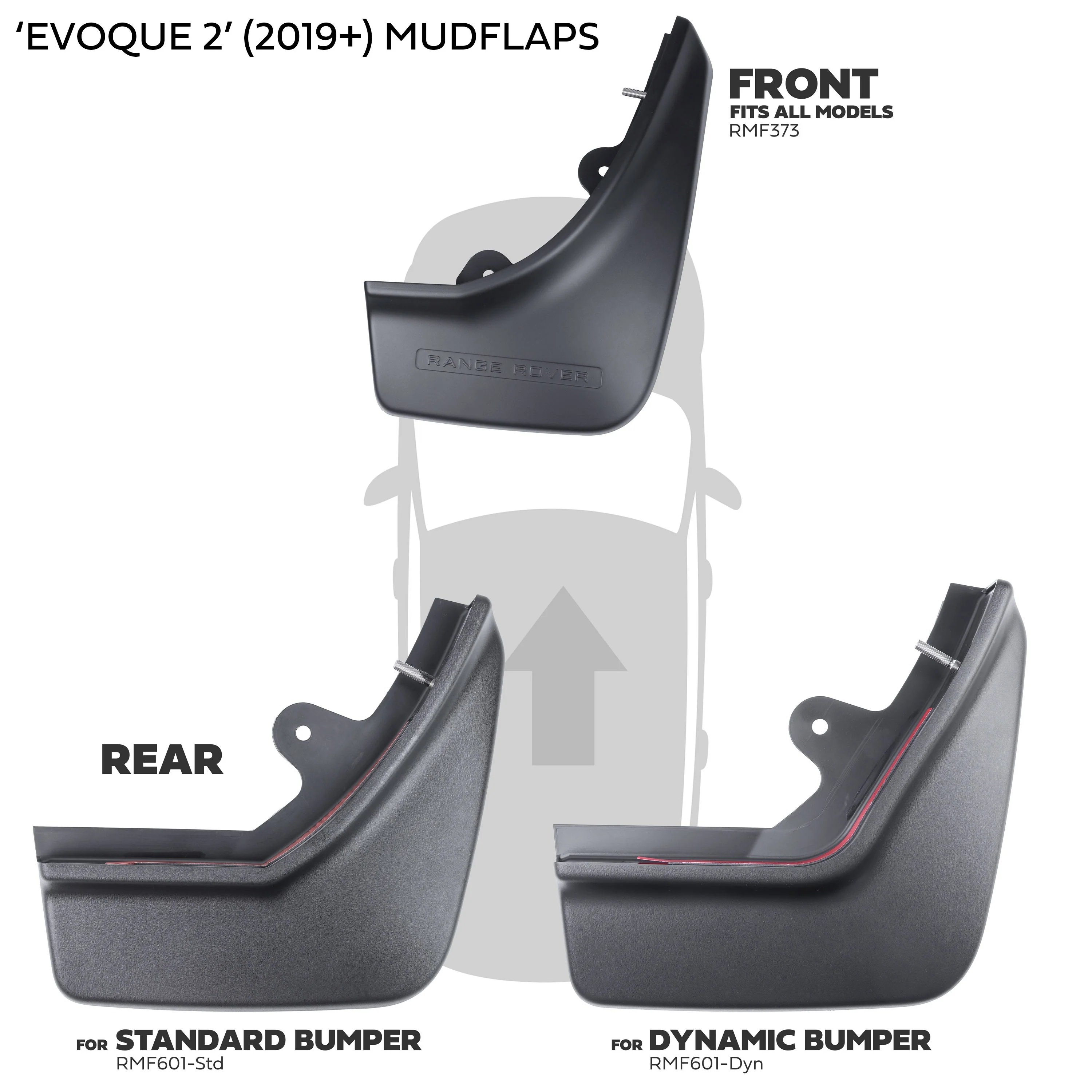 Rear Mudflap Kit for Range Rover Evoque 2 L551 - Genuine - Image 9