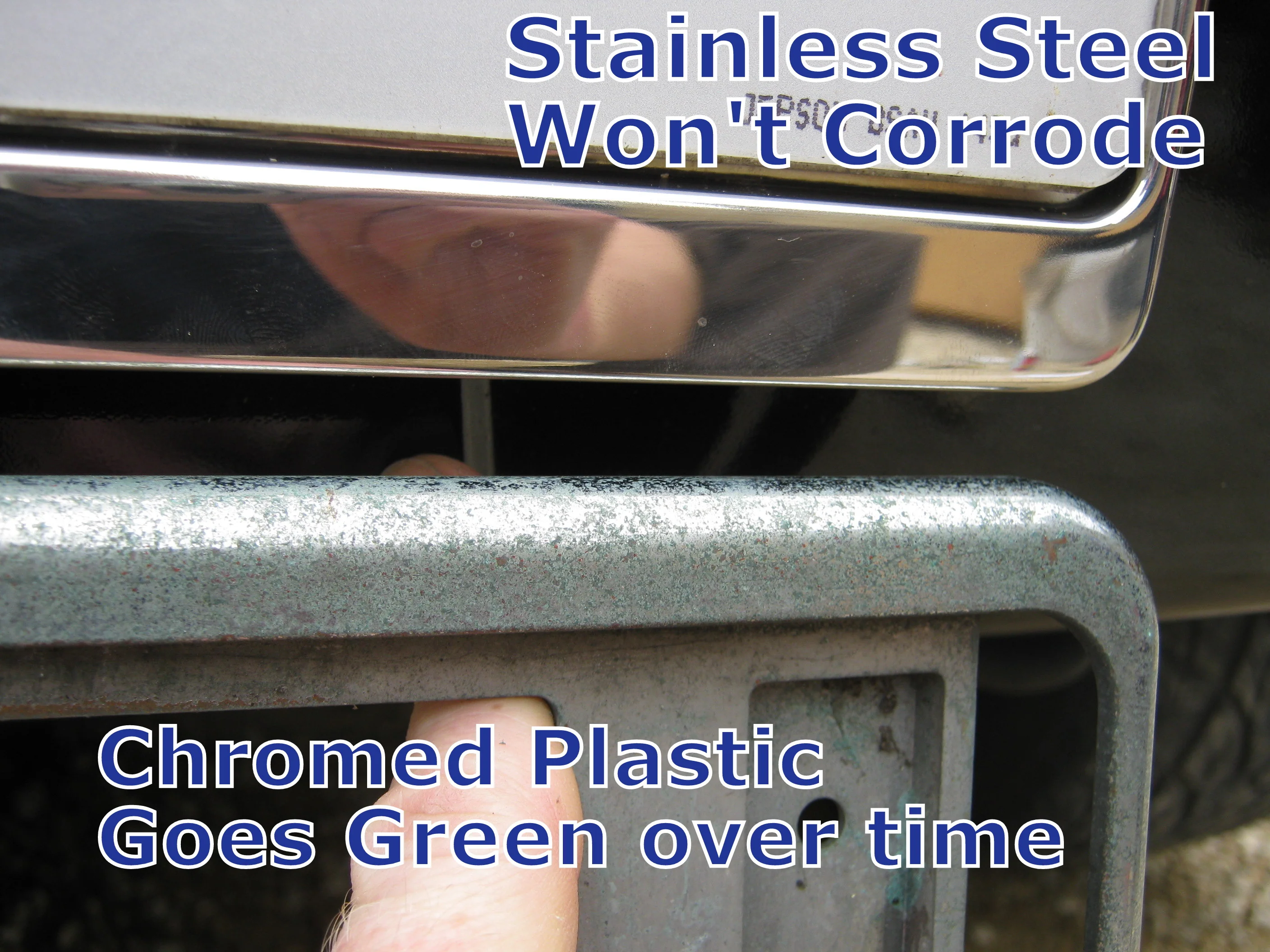 Rear Number Plate Surround - Polished Stainless - for Range Rover L322 - Image 6
