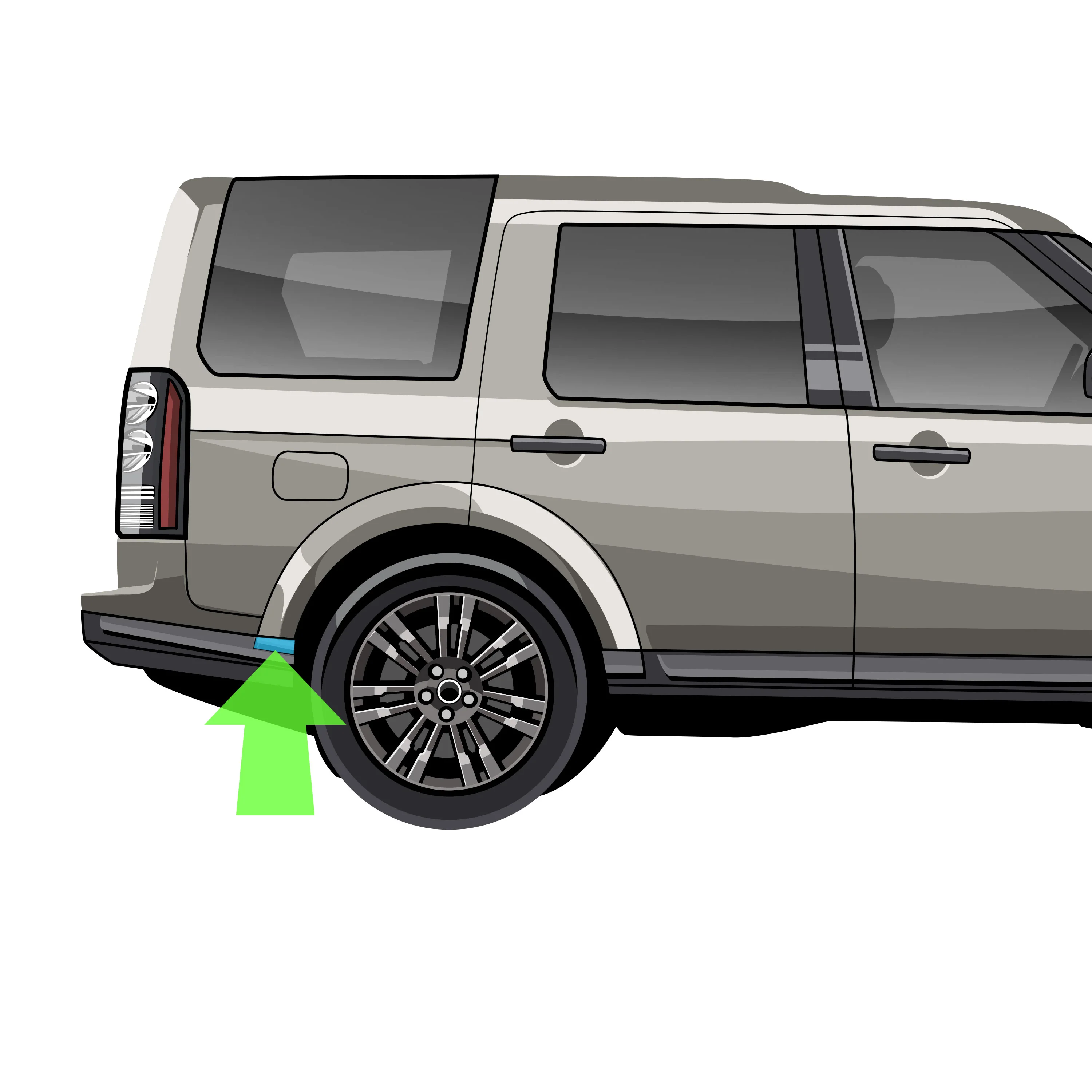Rear Right Wheel Arch End Cap 'Back End' for Land Rover Discovery 4 - Image 2