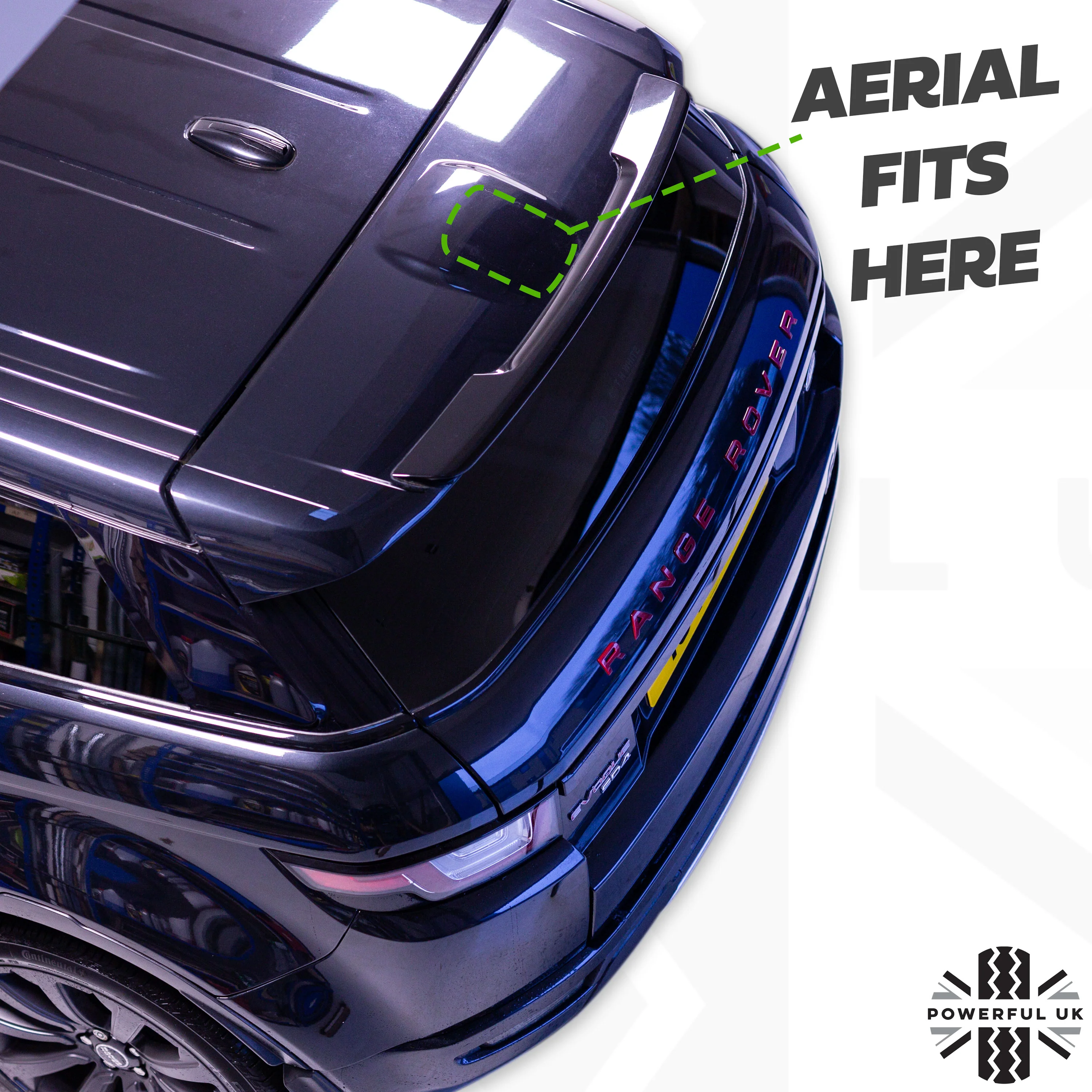Rear Roof Spoiler Dummy Twin Aerial Range Rover Evoque 2011-15 - Image 13
