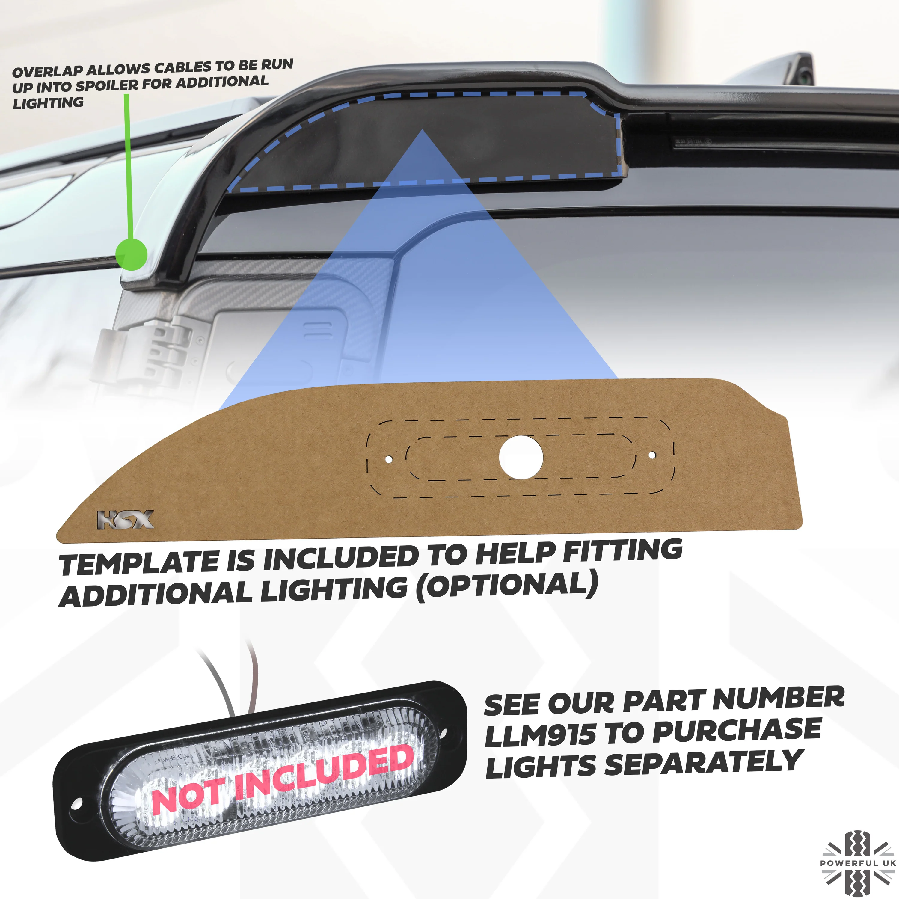 Rear Spoiler for Land Rover Defender L663 - PFUK Design - Gloss Black - Image 10