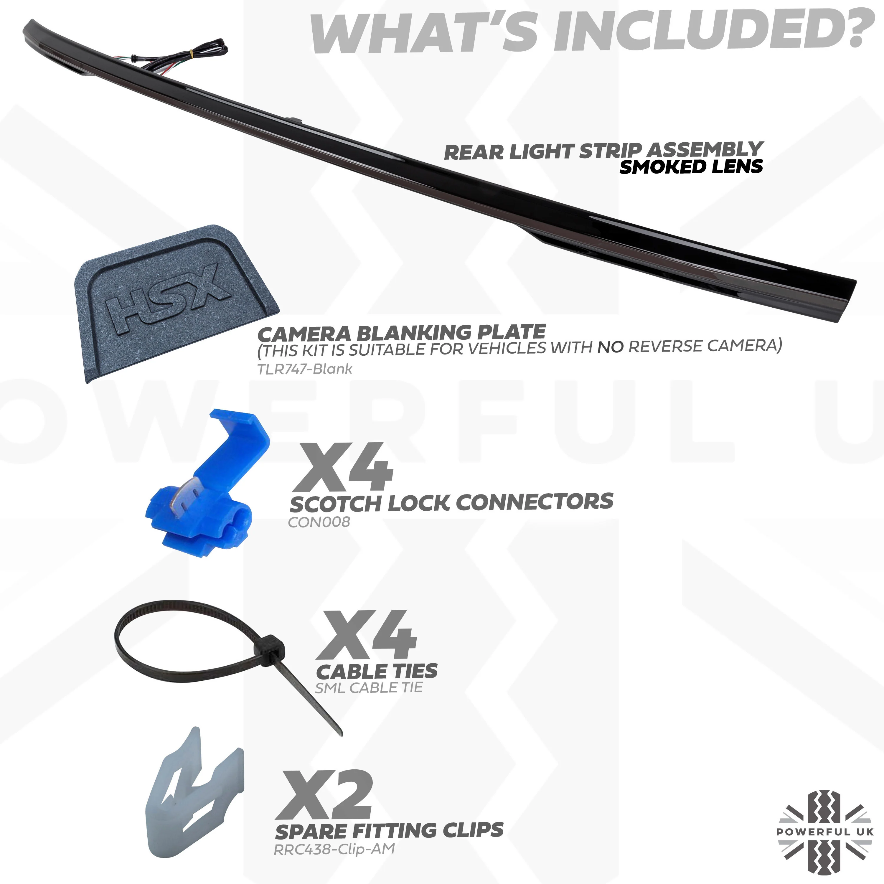 Rear Tailgate LED Lightbar for Range Rover Sport L494 WITHOUT reverse camera - SMOKED Lens - Image 4