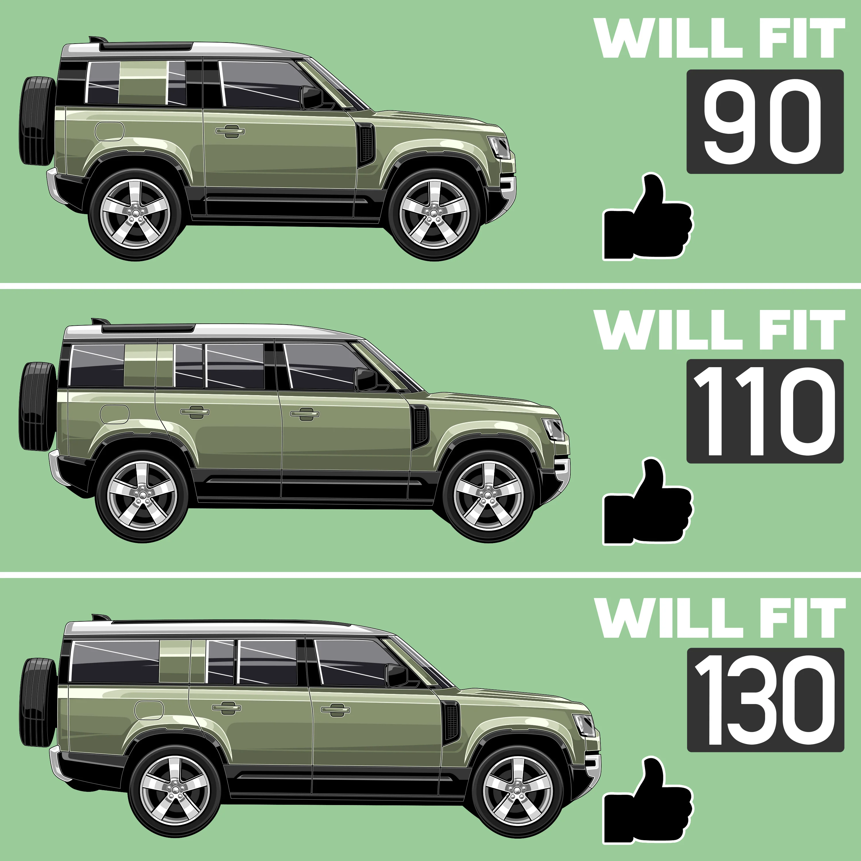 Rear Upper Quarter Panel - PAIR - for Land Rover Defender L663 - Image 8