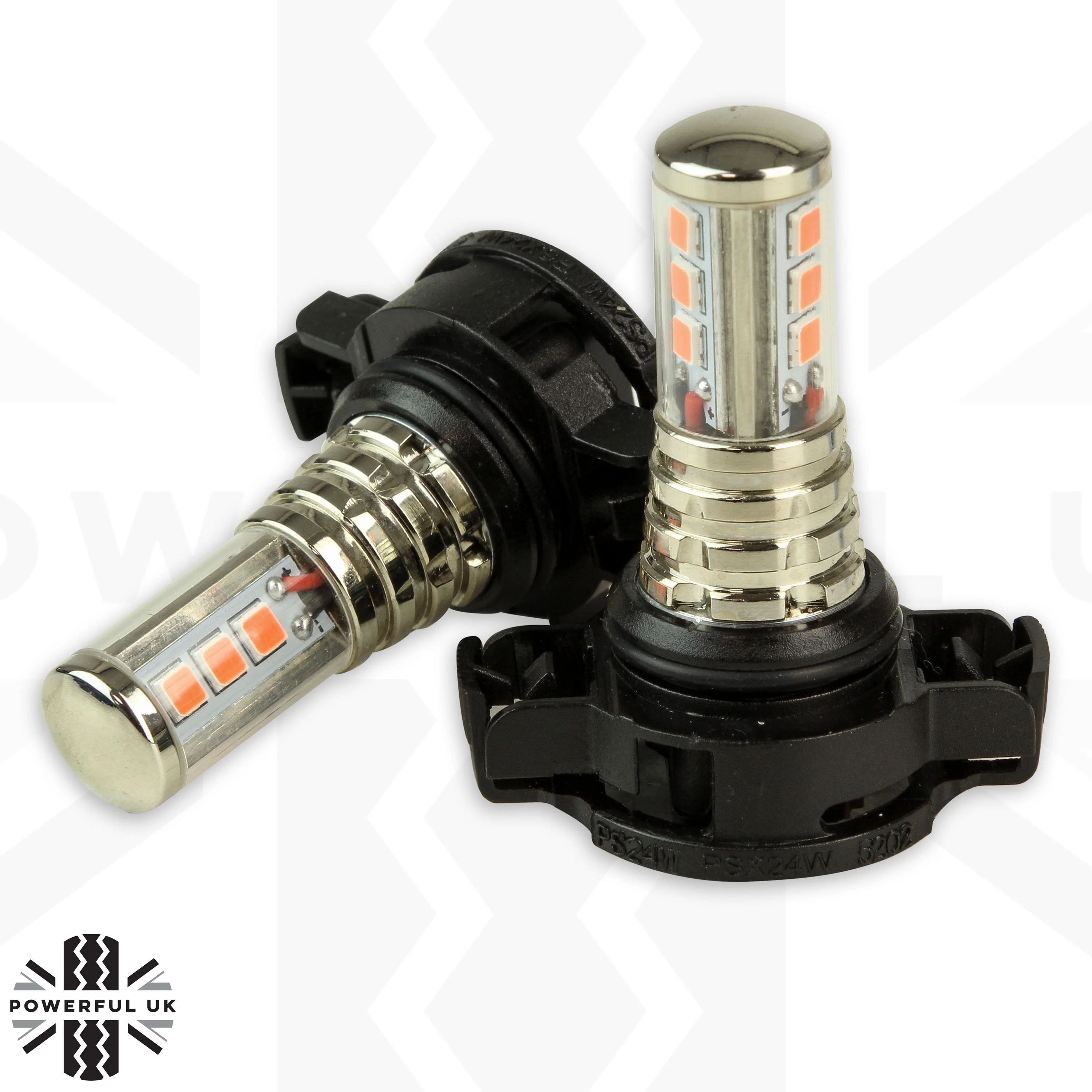 Red LED Bulb (PS19W) for Rear Fog Lamps - PAIR - Image 2