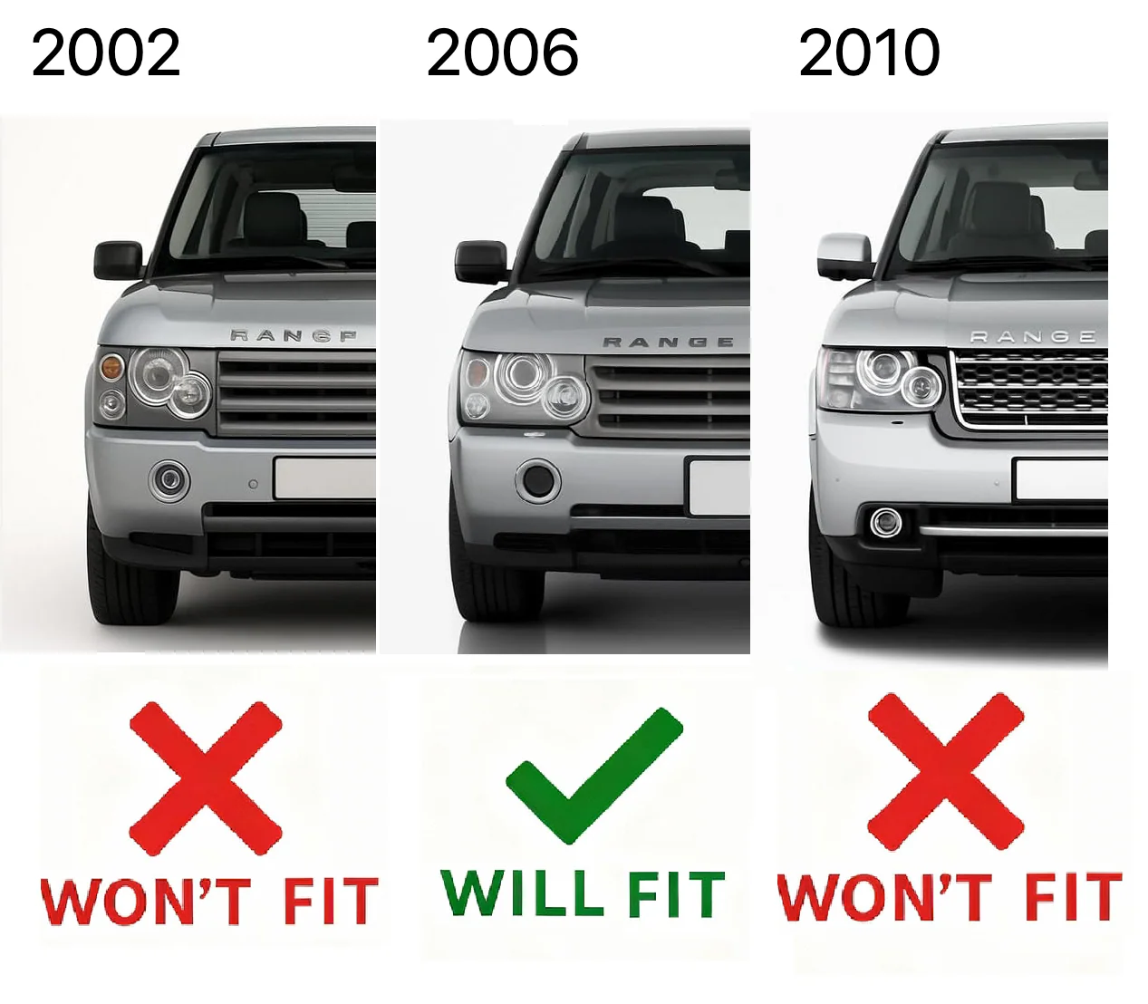 Replacement Headlight Lens for Range Rover L322 (2006-09) - PAIR - Image 5