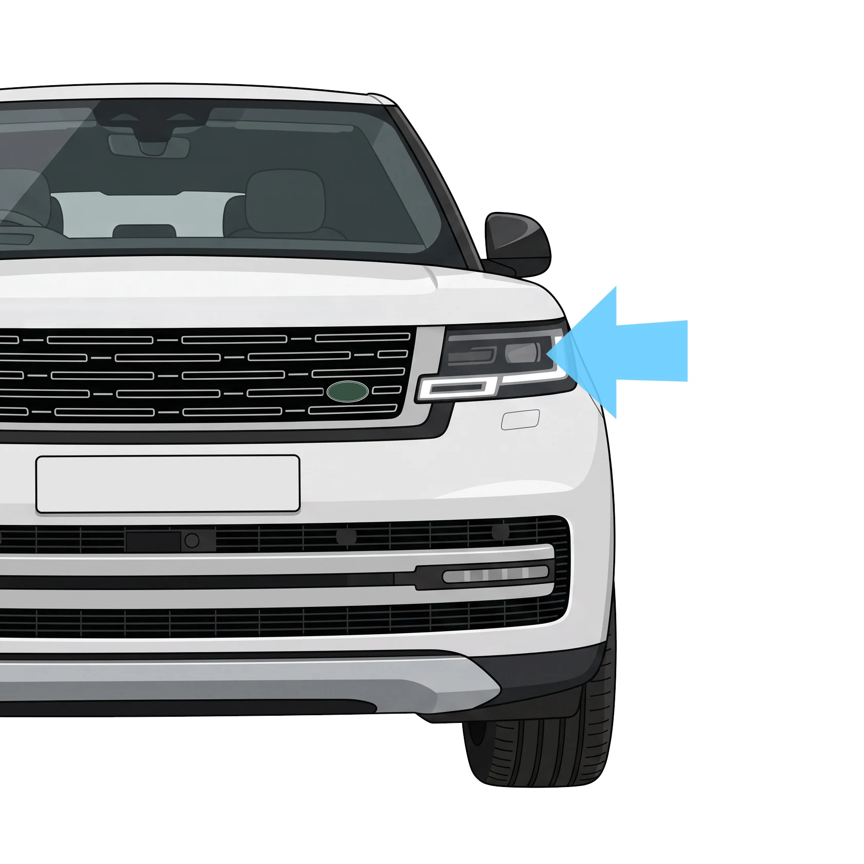Replacement Headlight Lens for Range Rover L460 - LH - Image 5
