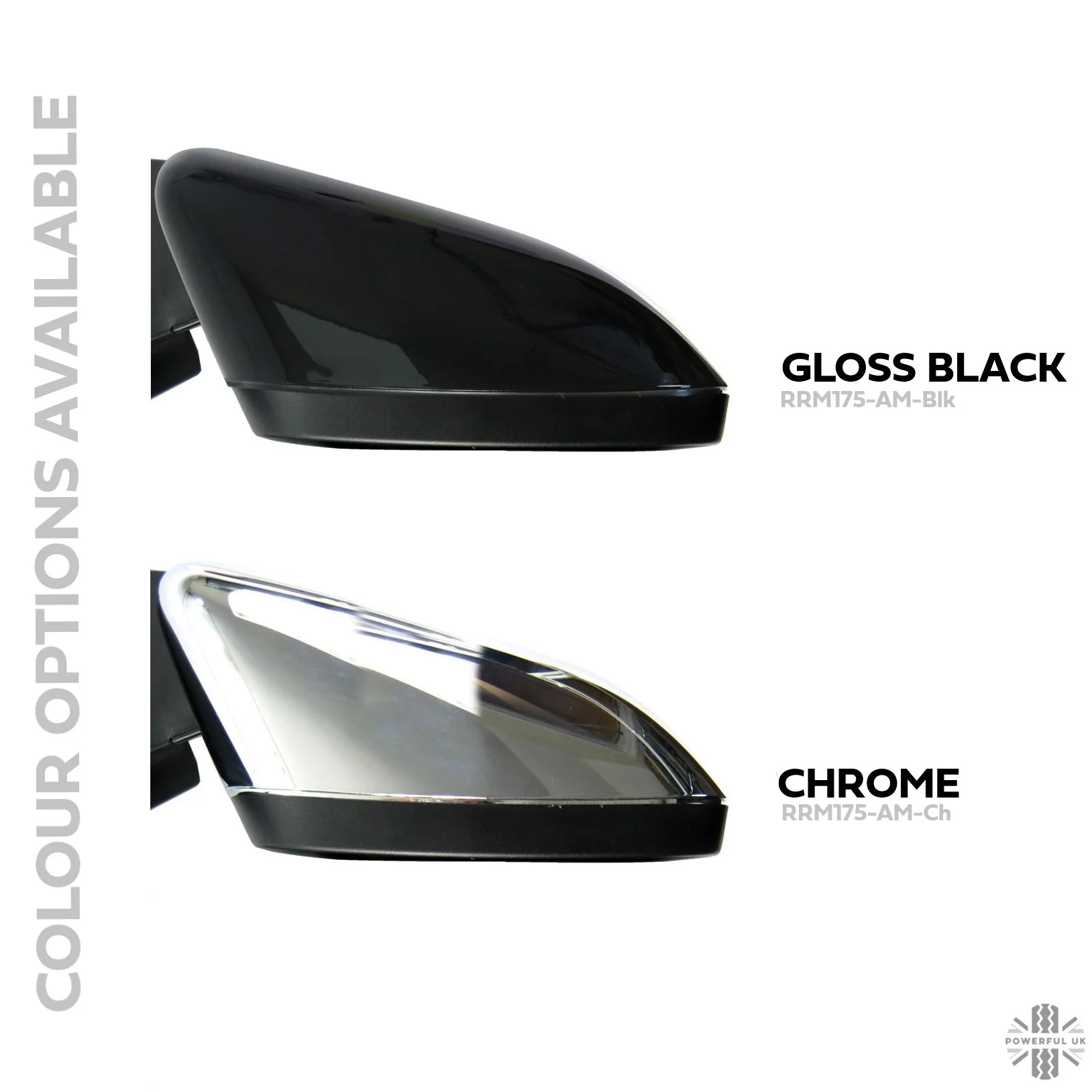 Replacement Top Mirror Caps for Land Rover Freelander 2 (2010 on mirrors) - Chrome - Image 5