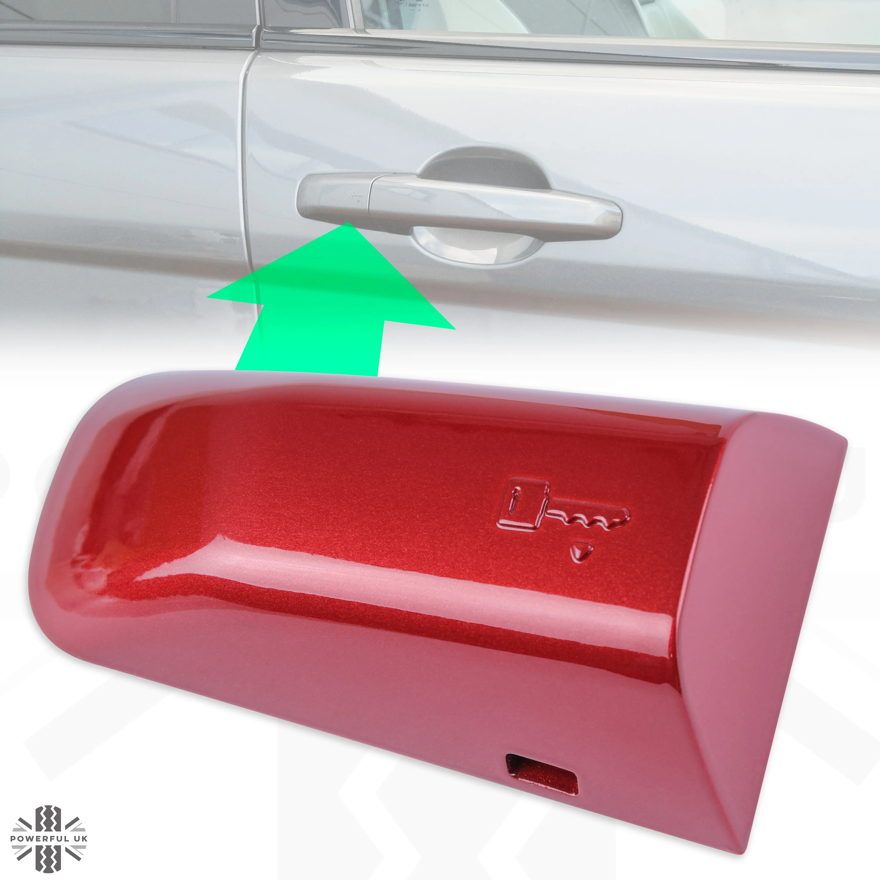 RIGHT Door Handle Key Piece for Land Rover Discovery 5 - Firenze Red