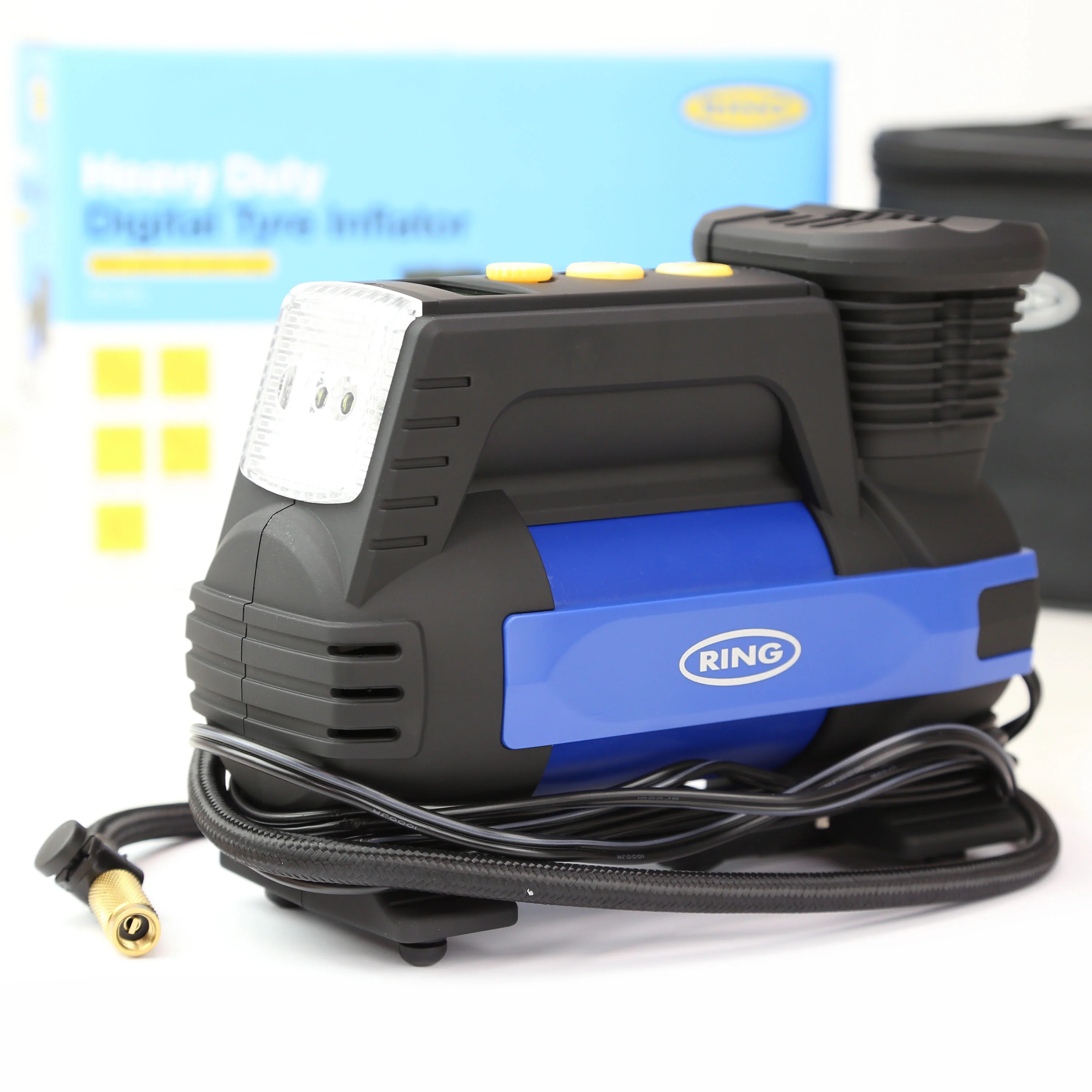 RING Portable 12v Air Tyre Compressor in Carry Case - Image 4