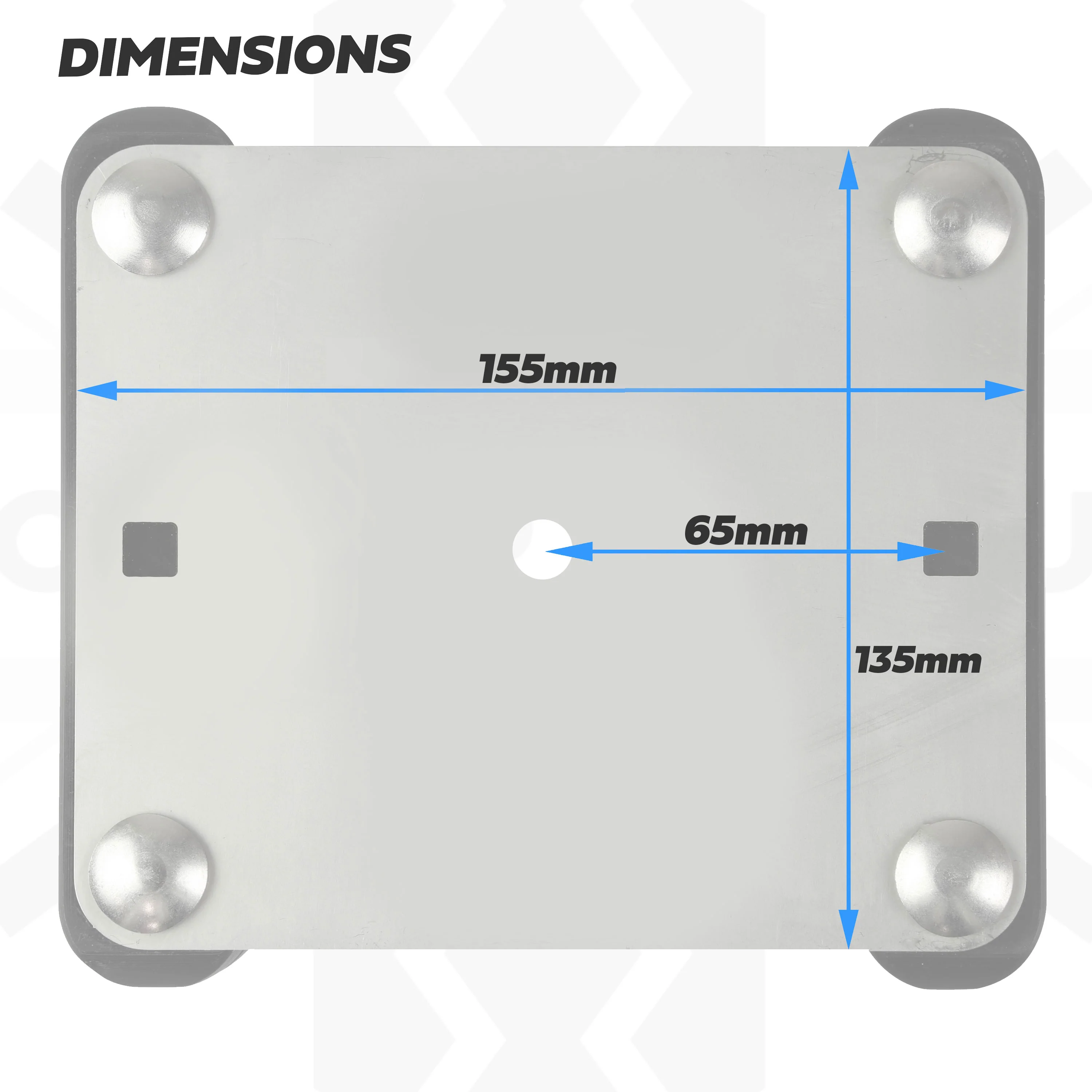 Roof Cross Bar Antenna Mount Kit for Range Rover Sport L320 - Kit A - Zinc Plated Steel Top - Image 5