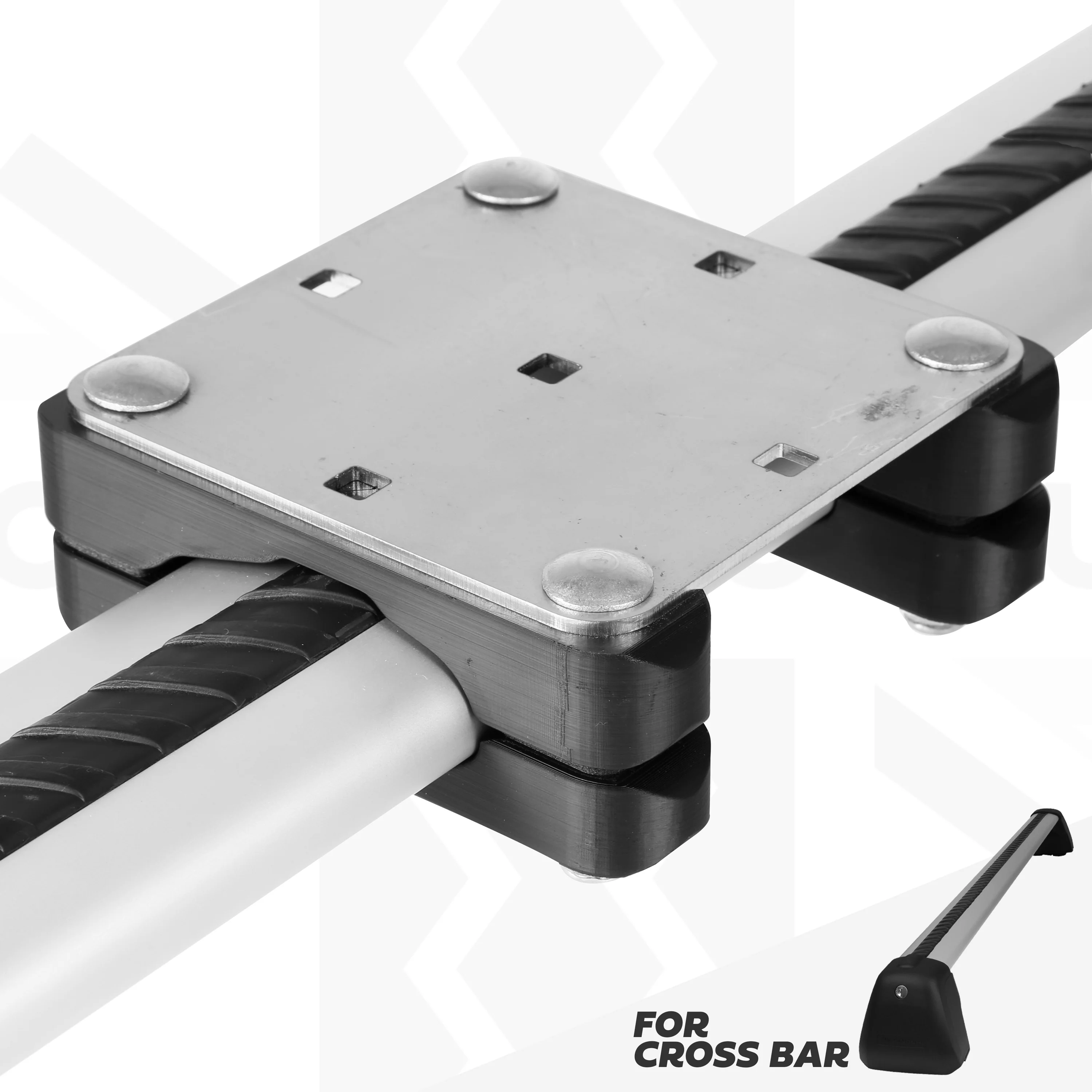 Roof Cross Bar Mount Clamp Kit for the Land Rover Defender L663 - Kit A - Stainless Steel Top - Image 8