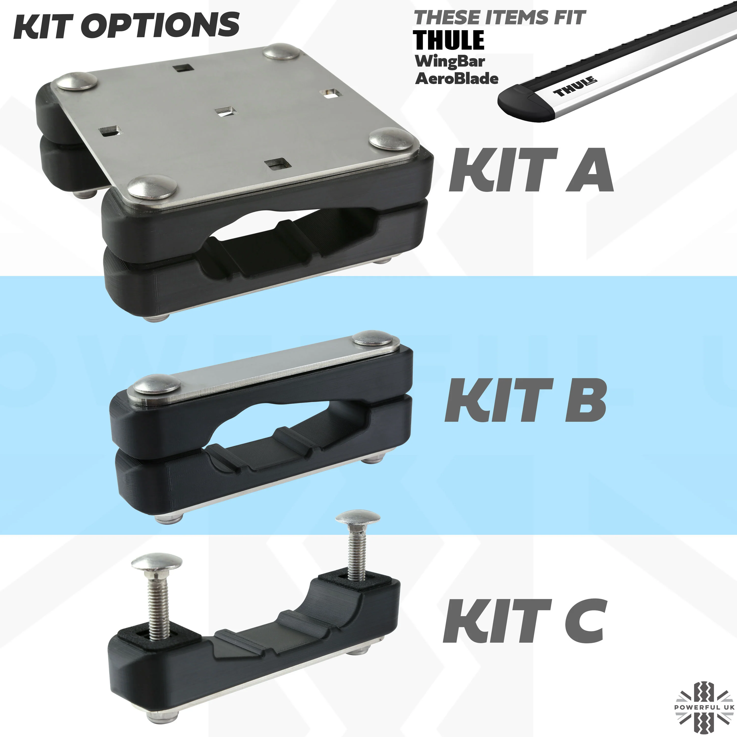 Roof Rack Mount Clamp Kit for Thule Cross Bars - Kit C - Image 10