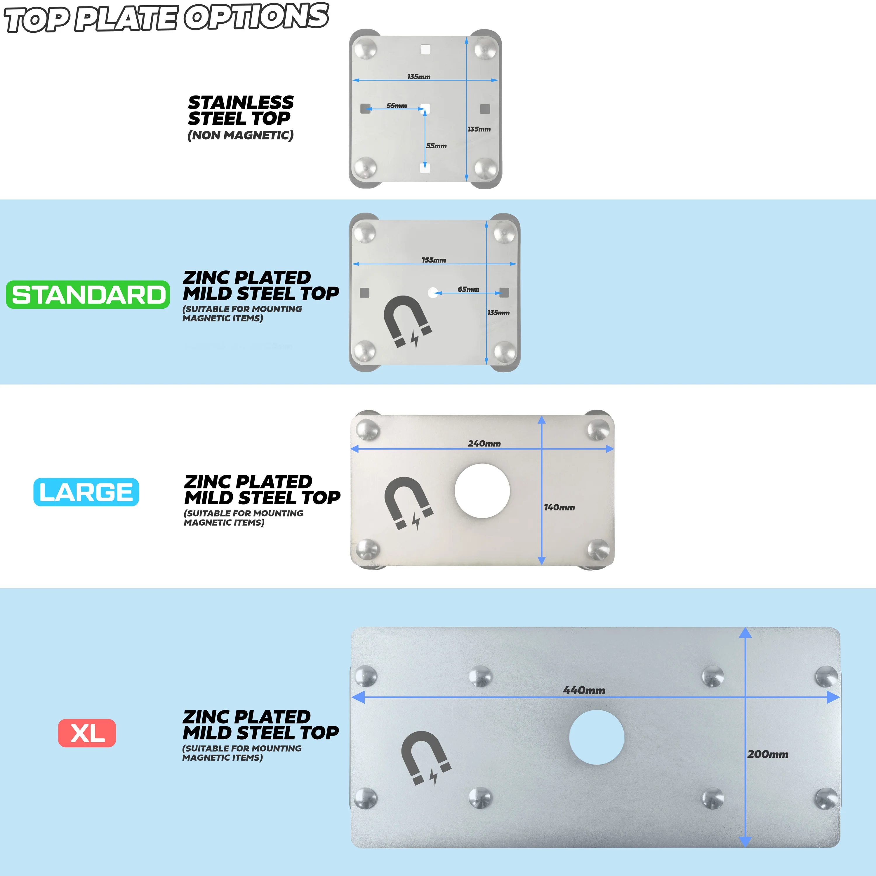Roof Rack Mount Kit for the Land Rover Defender L663 - Kit A - XL Zinc Plated Steel - Image 8