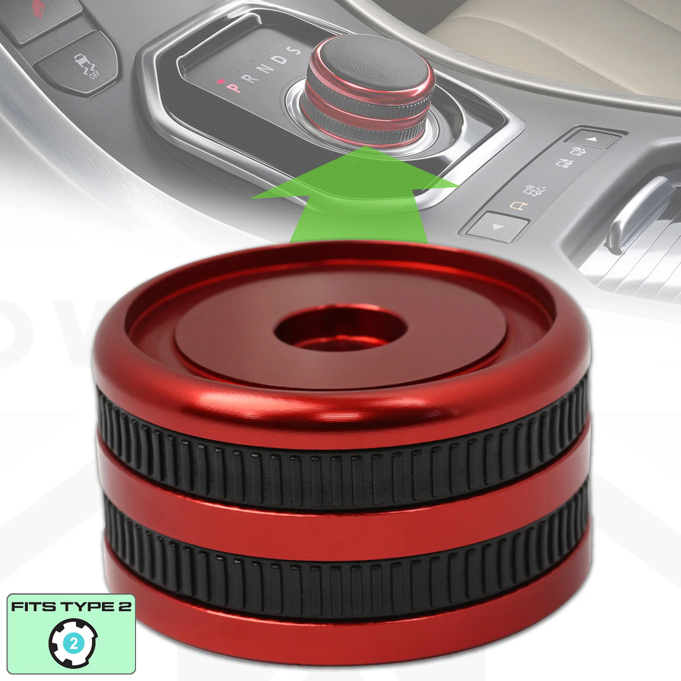 Rotary Shifter in Red - Genuine - for Range Rover L322 (2010-12)