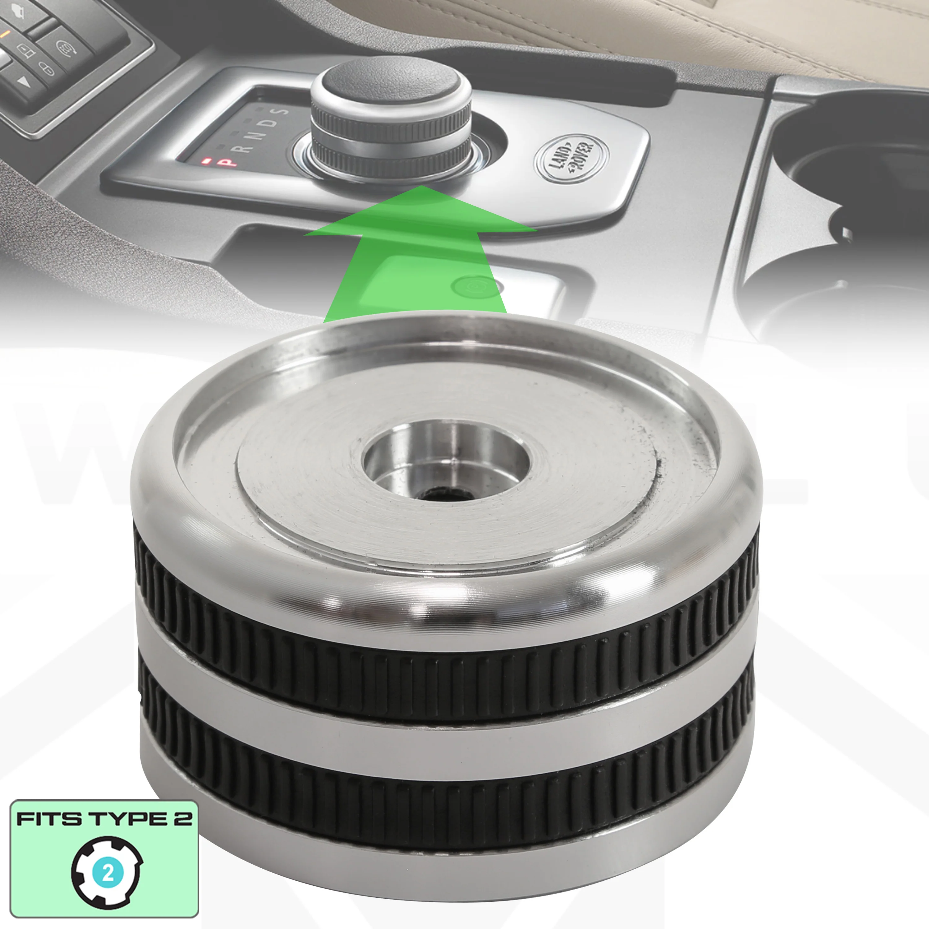 Rotary Shifter in Silver - Genuine - for Jaguar XE