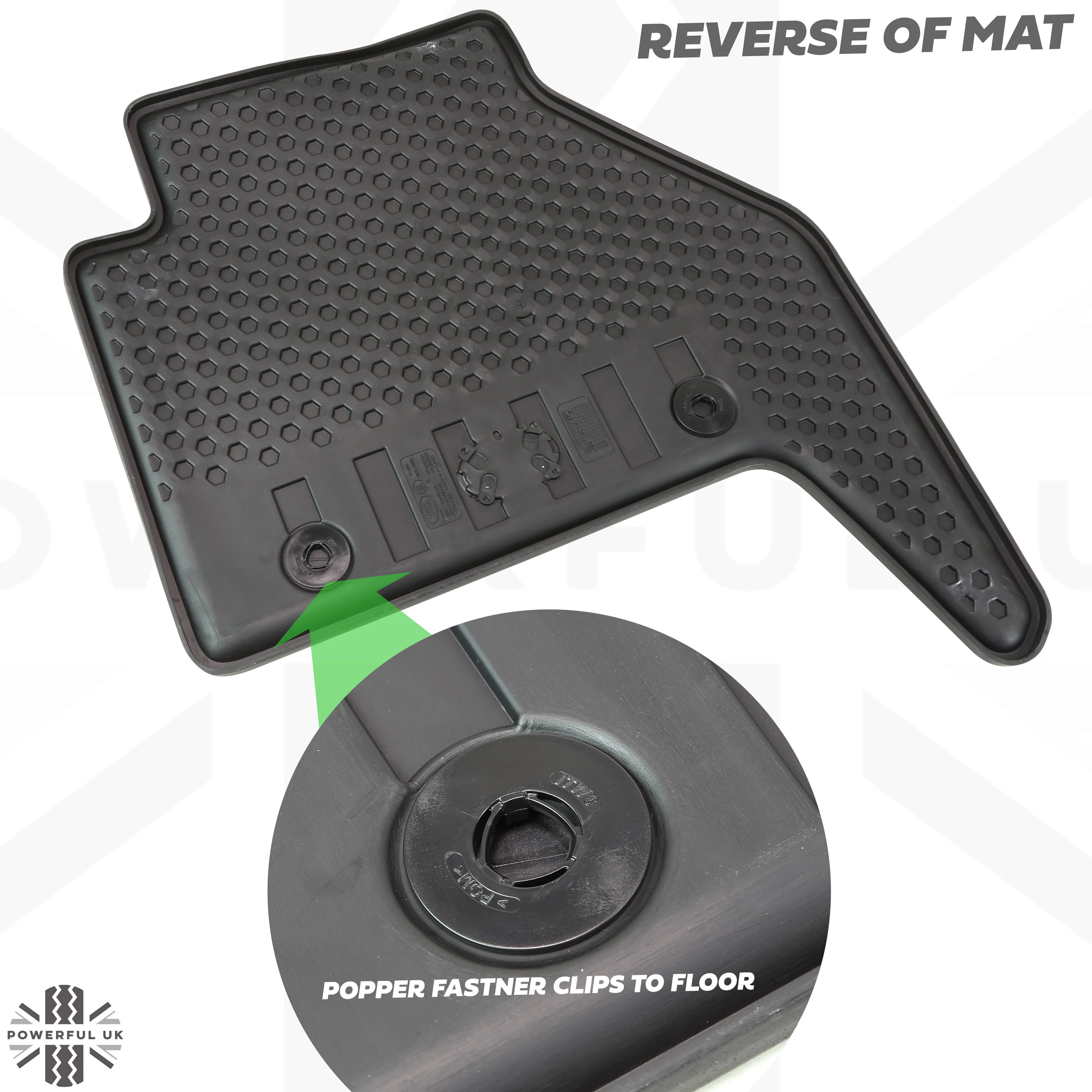 Rubber Floor Mat Set - Genuine - for Land Rover Defender L663(110 models) - RHD - 7 seat - Image 7