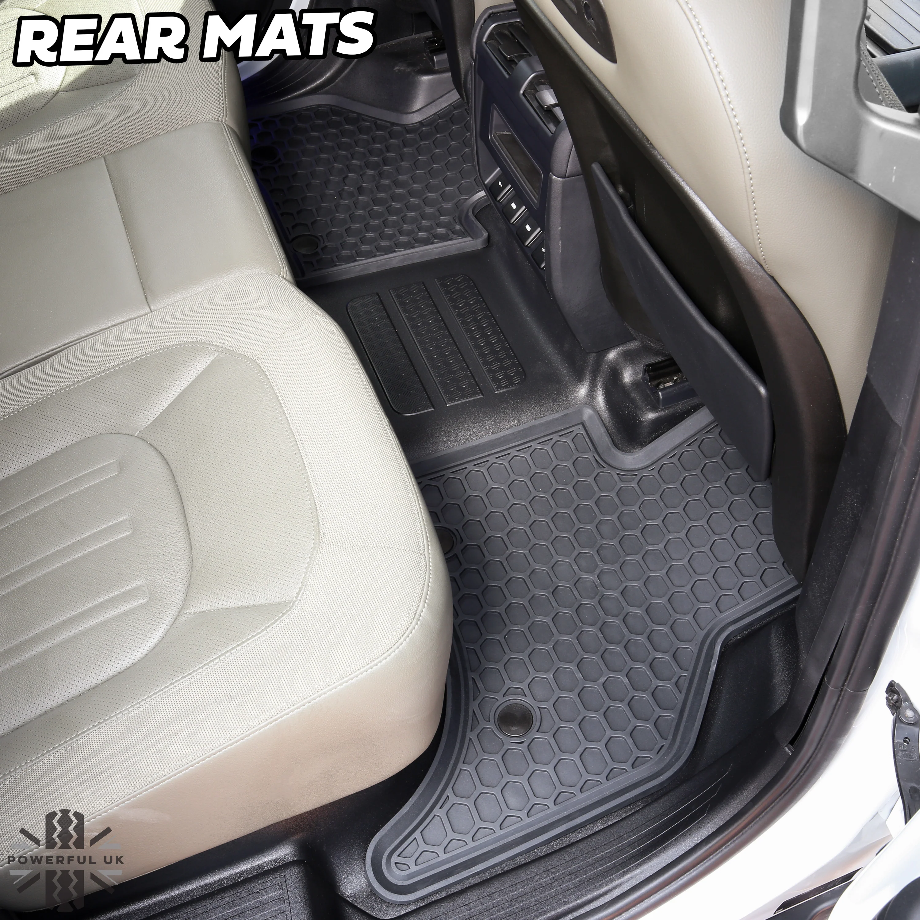 Rubber Floor Mat Set - RHD - for Land Rover Defender L663 (110) - 5 seat - Image 8