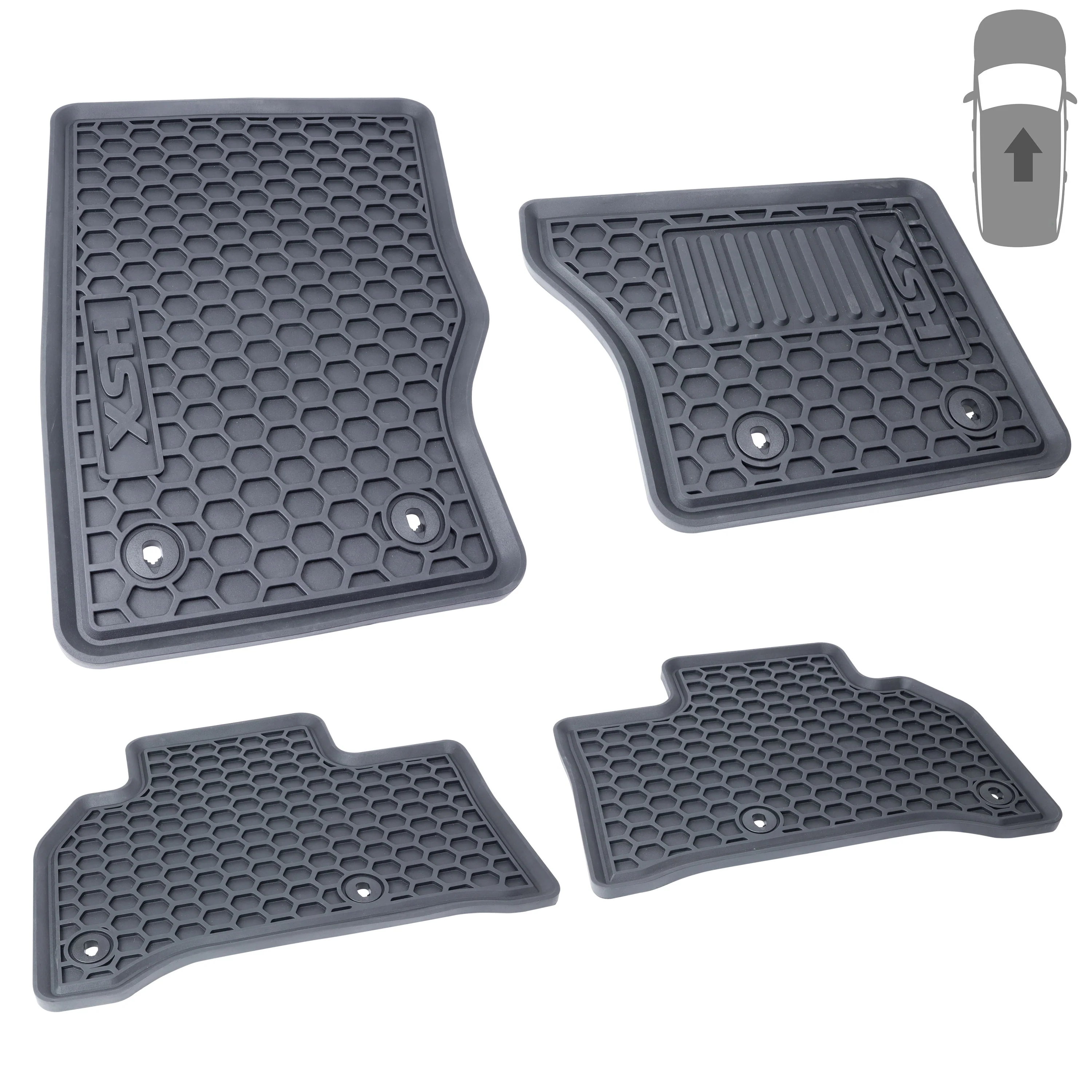 Rubber Floor Mats 4pc - RHD - for Range Rover Sport L494 (2014-17) - Image 3