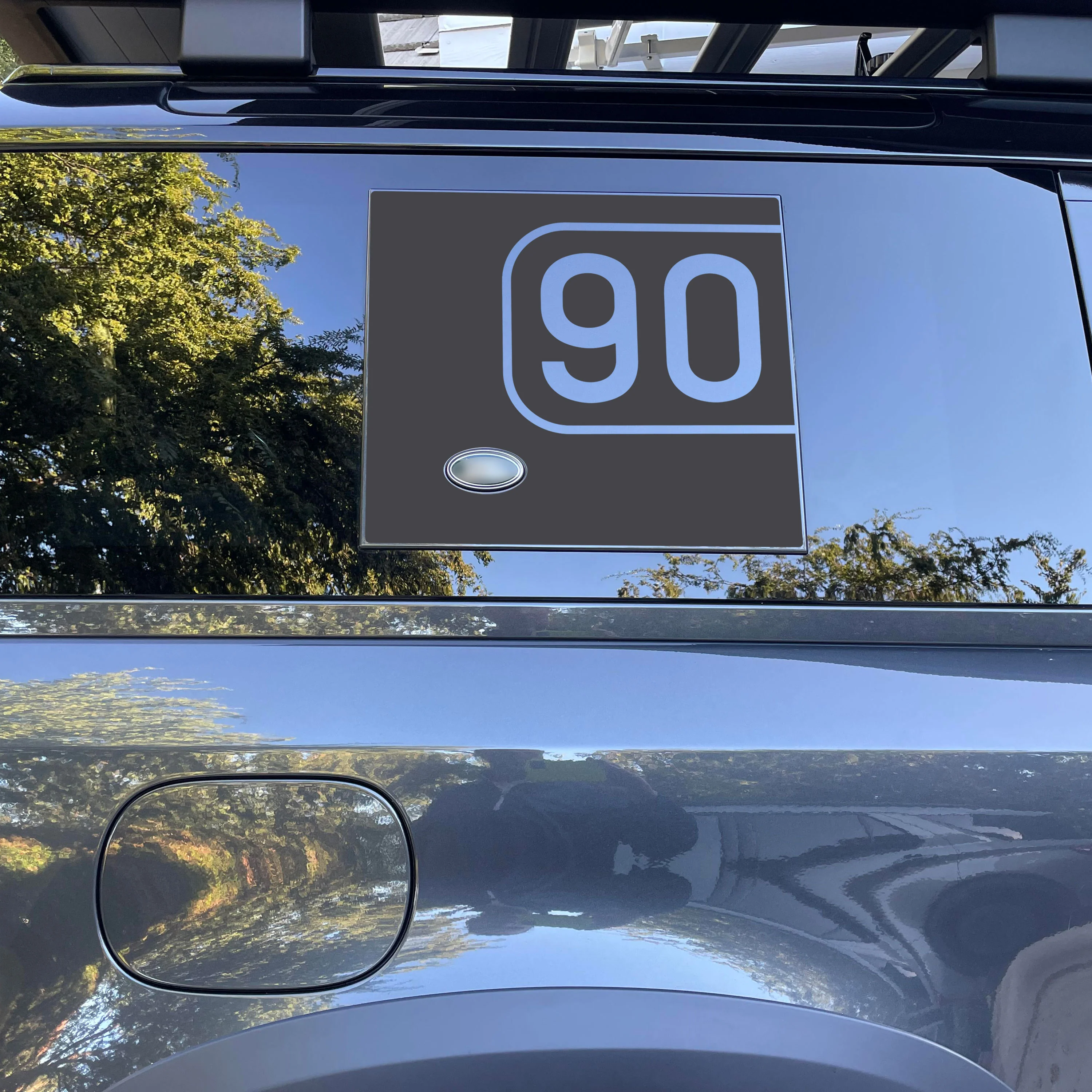 Side Panel Decal Kit - '90 Insert' - Matte Black for Land Rover Defender L663(90) - Image 3