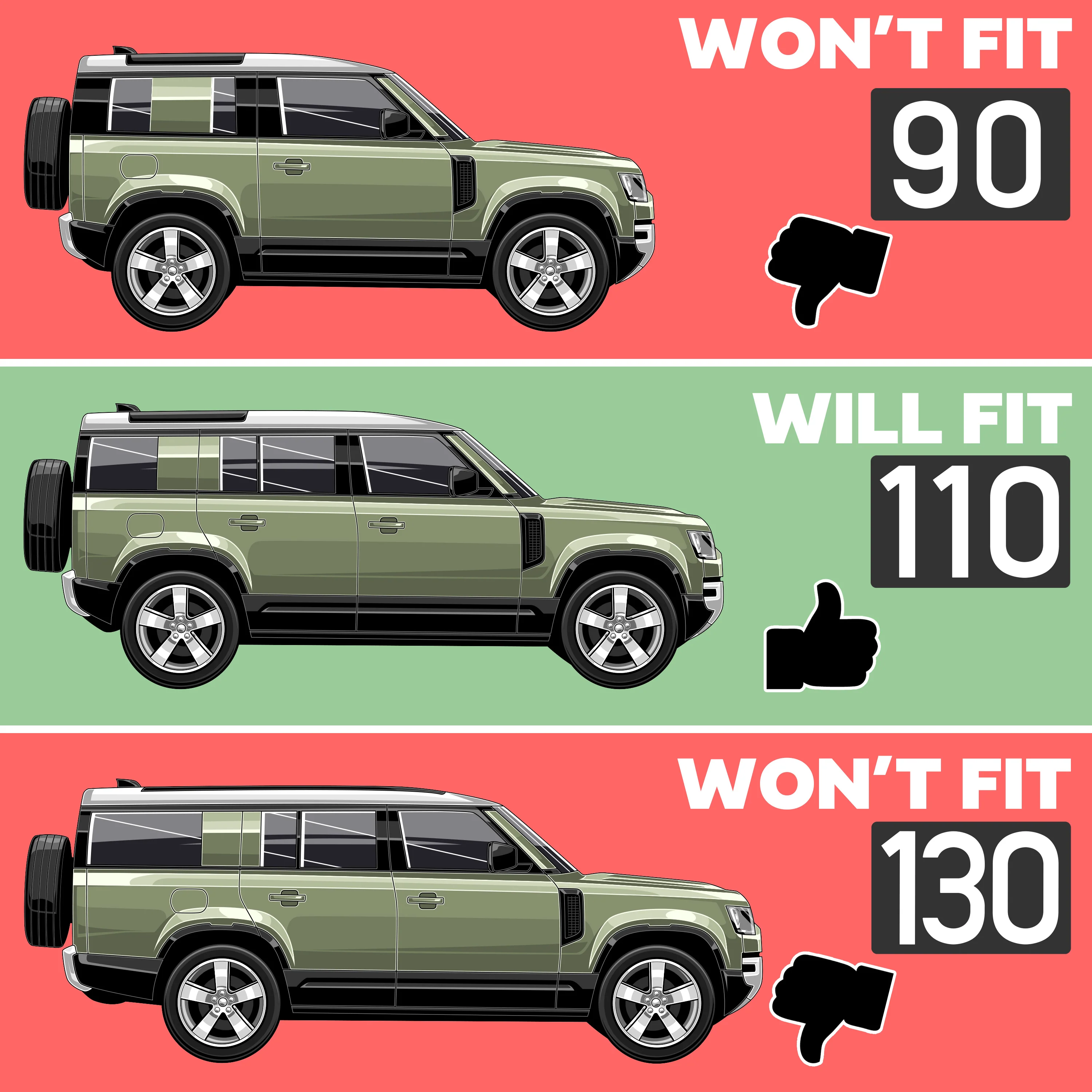 Side Panel Decal Kit - 'Blank & Badge Relocate' - Matte Black for Land Rover Defender L663 - Image 10