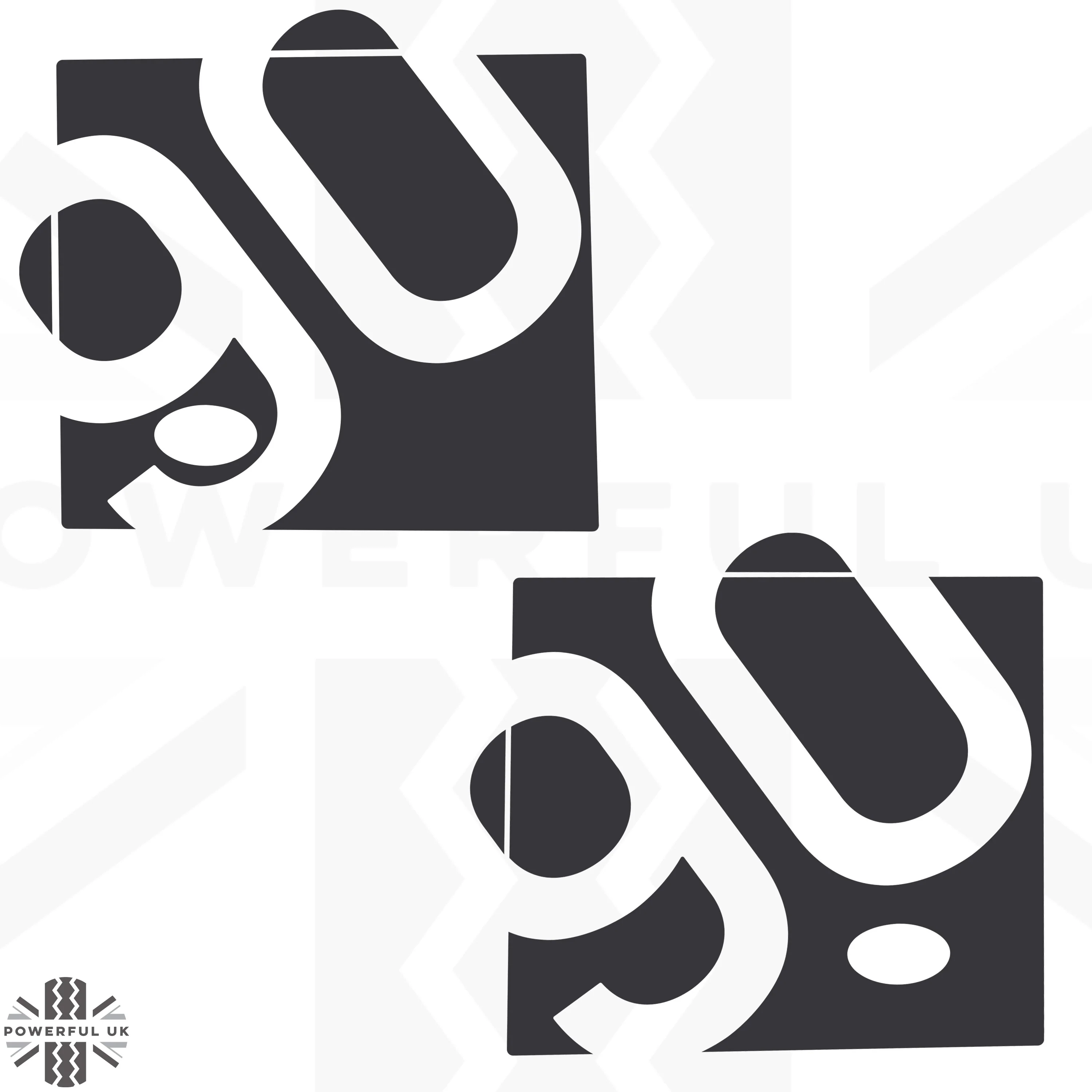 Side Panel Decal Kit - 'Rotated 90' - Matte Black for Land Rover Defender L663(90) - Image 2