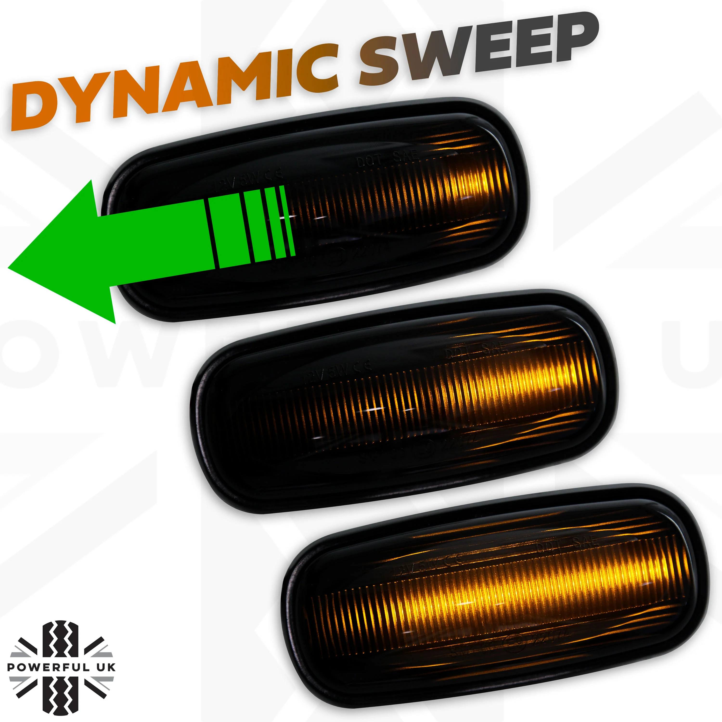 Side Repeaters Conversion Kit - LED - Smoked - Dynamic Sweep for Land Rover Defender - Image 7