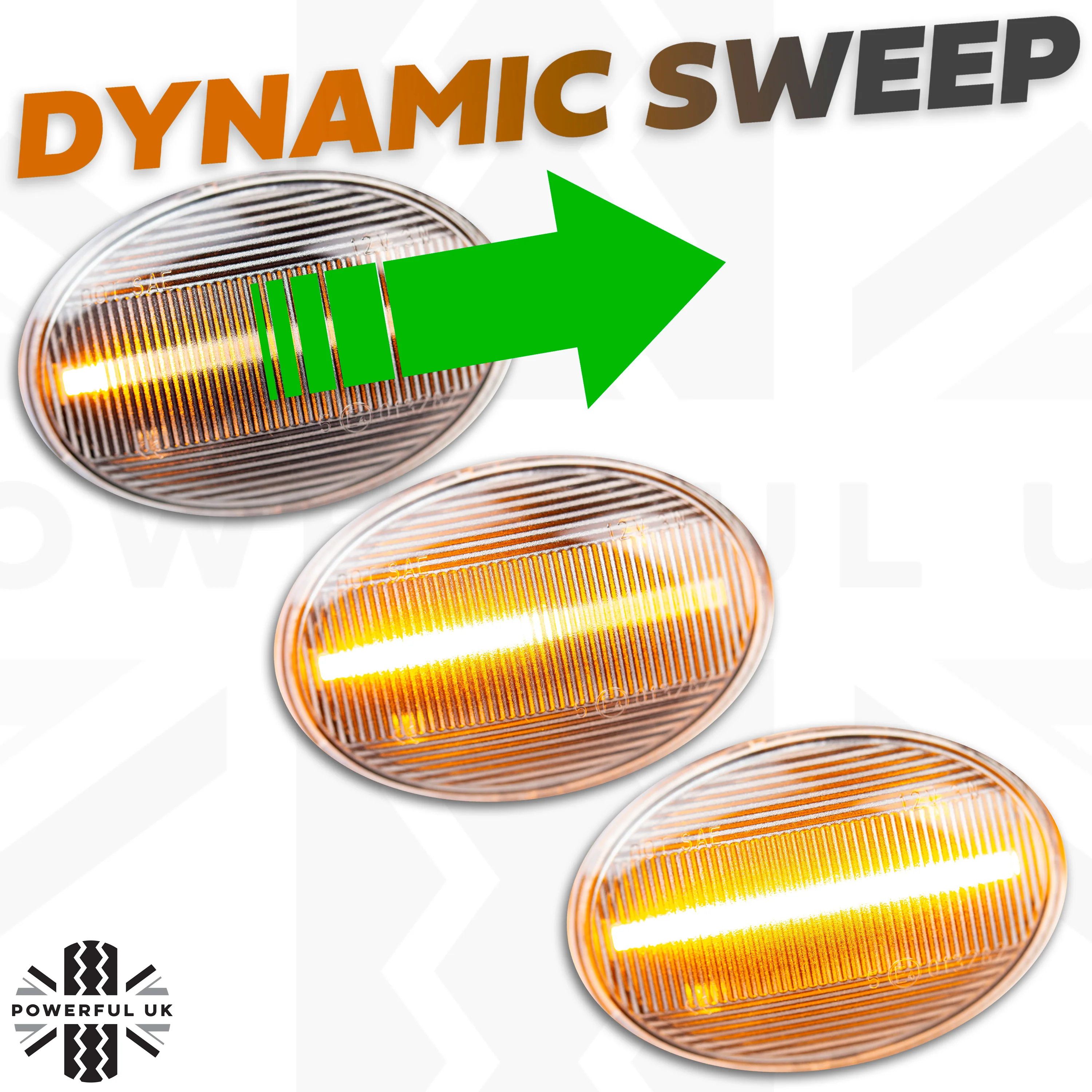 Side Repeaters (Pair) - LED - Clear - Dynamic Sweep - for BMW Mini (R55,R56,R57,R58,R59) - Image 3