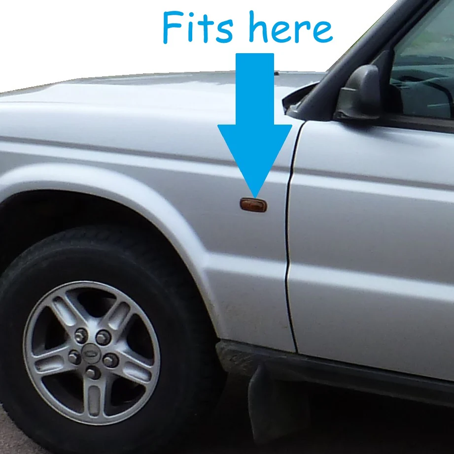 Side Repeaters (Pair) - LED - Clear - for Land Rover Discovery 2 - Image 3