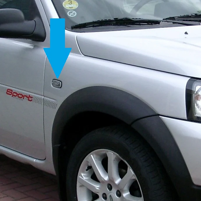 Side Repeaters (Pair) - LED - Clear - for Land Rover Freelander 1 - Image 3