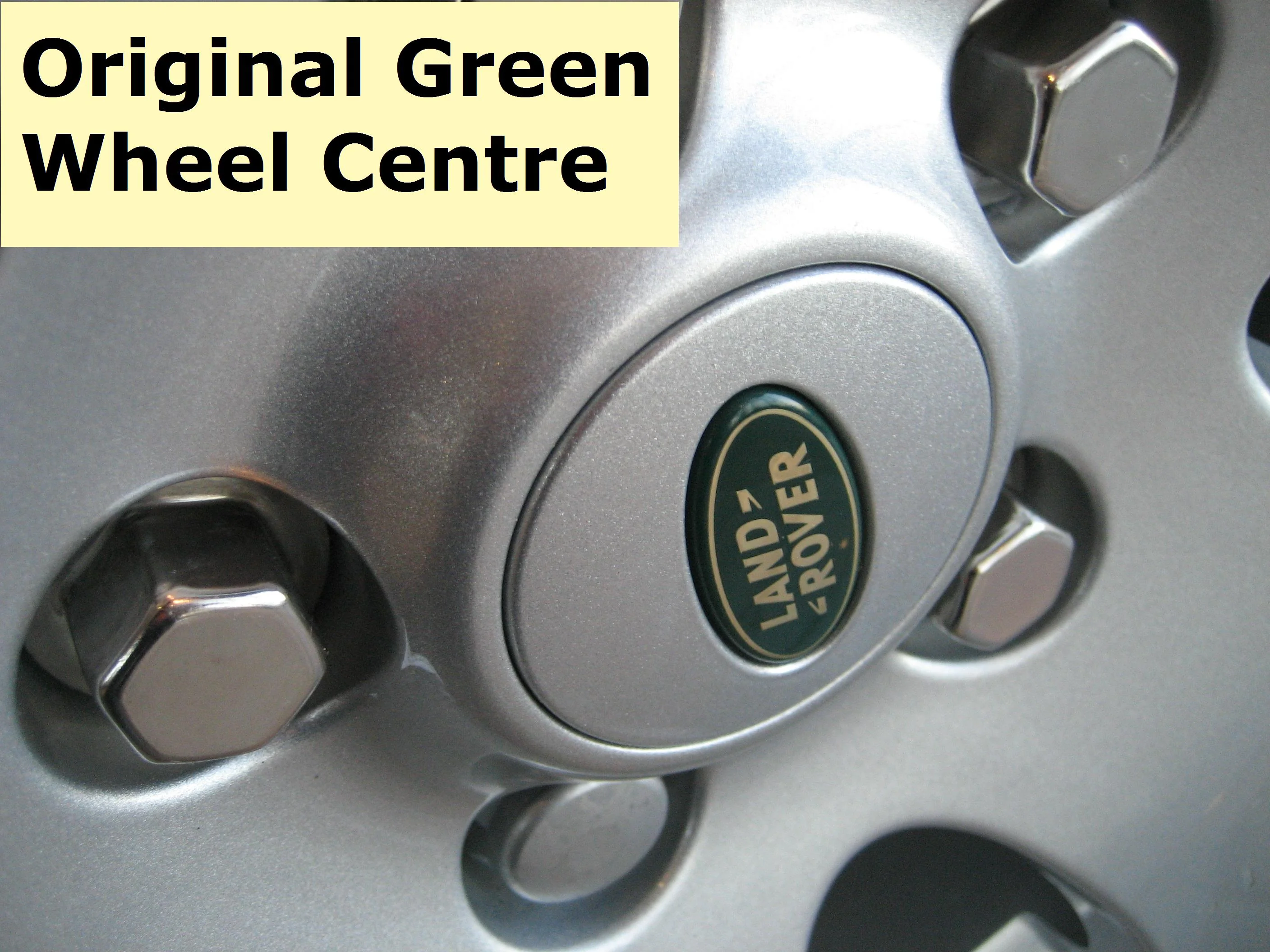 Genuine 4pc Silver & Chrome Wheel Centre caps for Land Rover Freelander 2 - Image 3