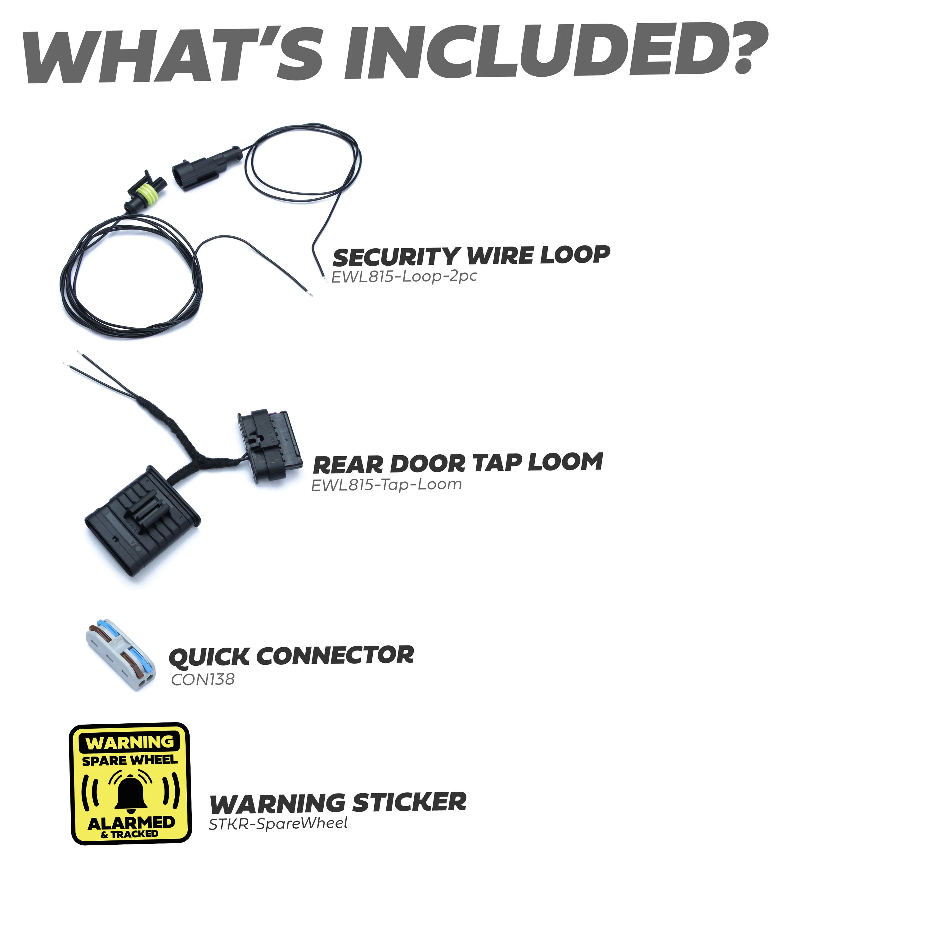 Spare Wheel Alarm Wiring Kit for Land Rover Defender L663 - Image 3