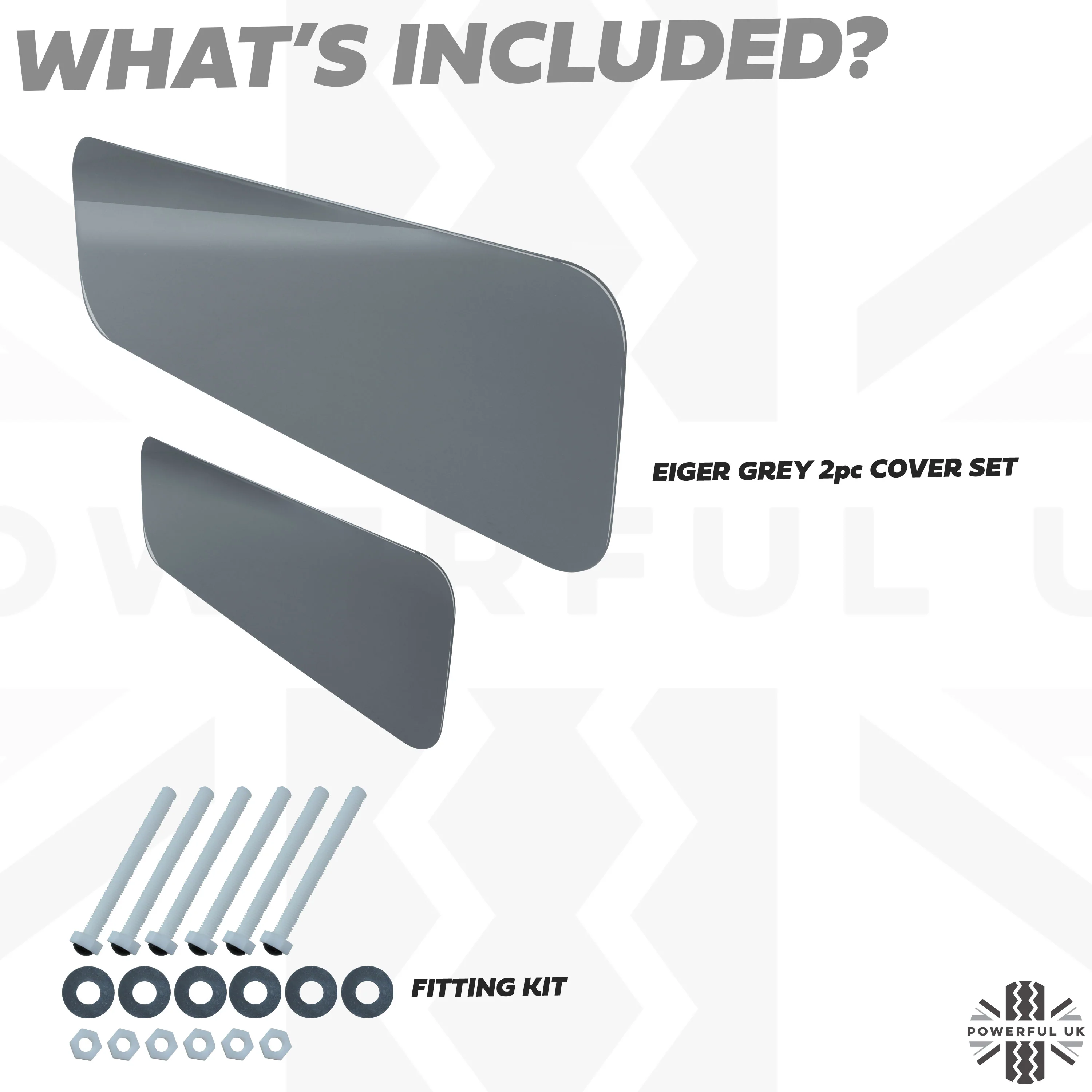 Spare Wheel Delete Cover Set for Land Rover Defender L663 - Eiger Grey - Image 3