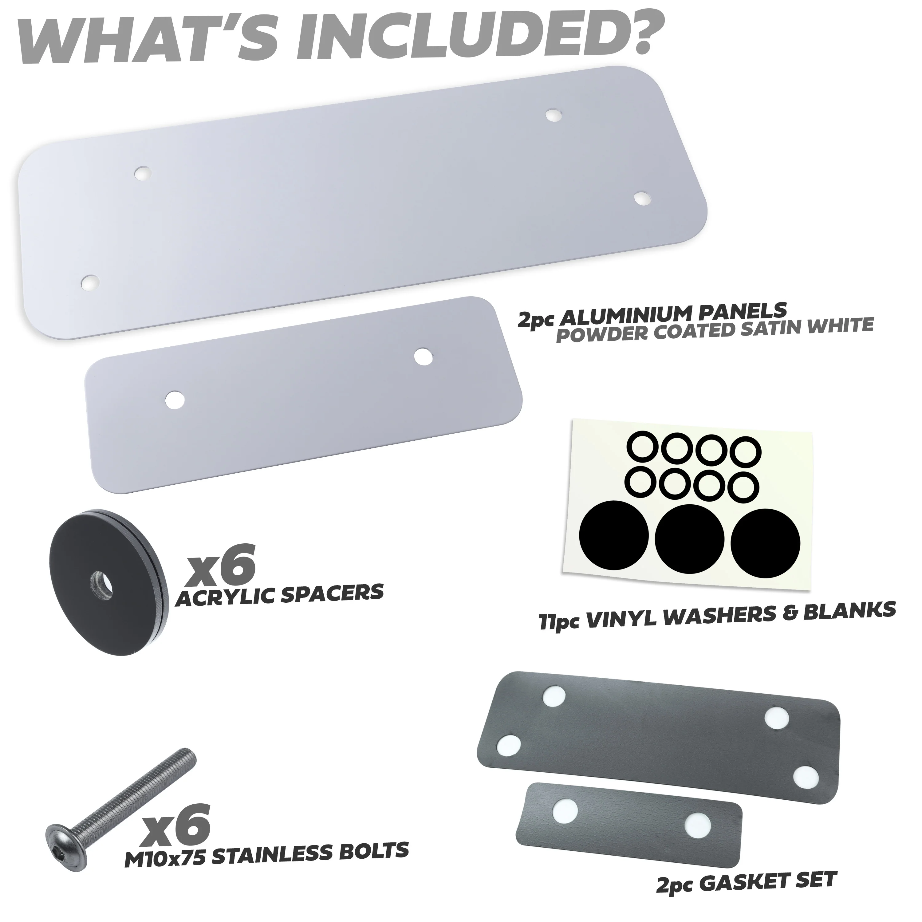 Spare Wheel Delete Kit for Land Rover Defender L663 (Aluminium Panel/Exposed Bolts) - White - Image 3