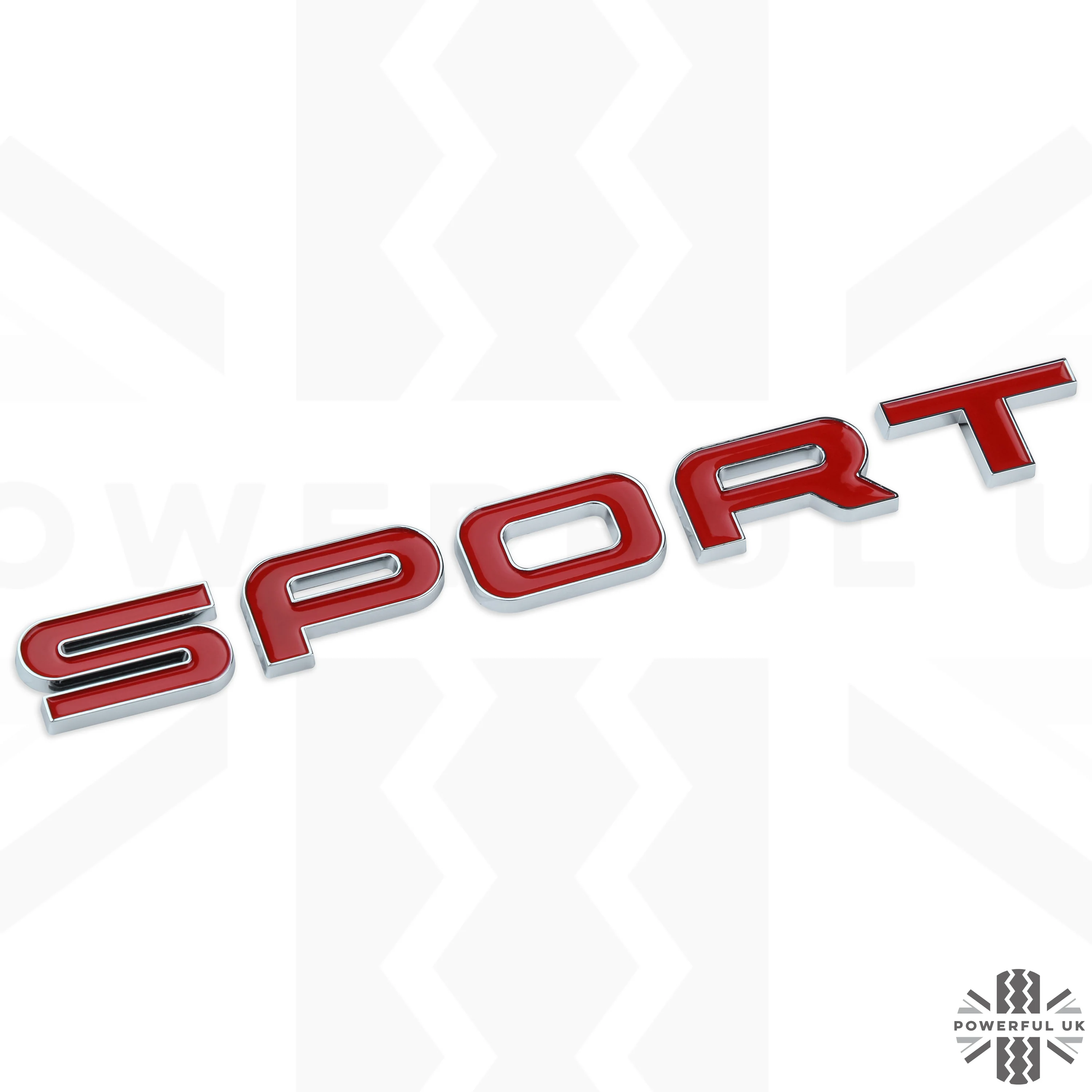 SPORT Lettering - Chrome & Red for Range Rover Sport L494 Tailgate - Image 4