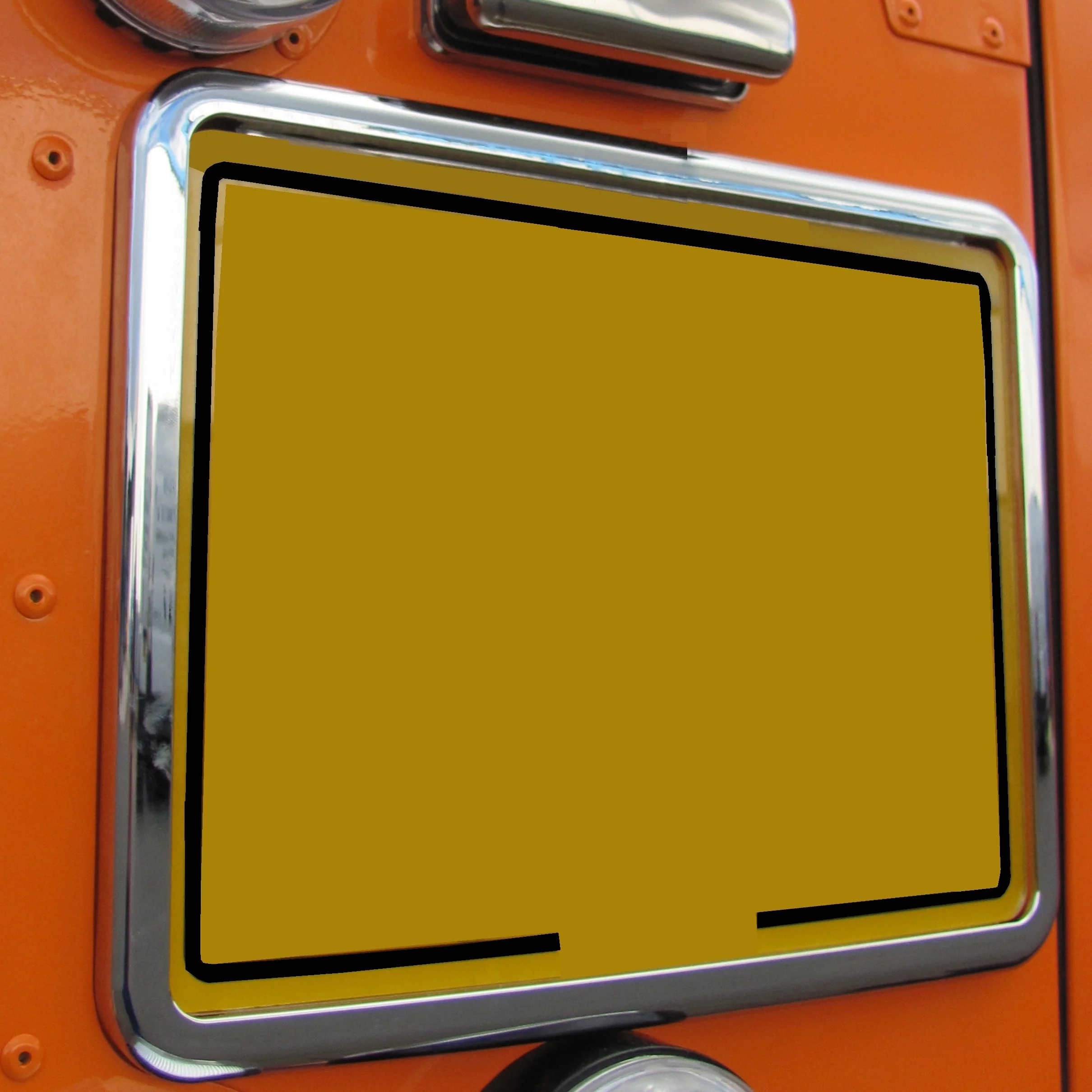 Square Rear Number Plate Surround - Chromed Finish - Image 2