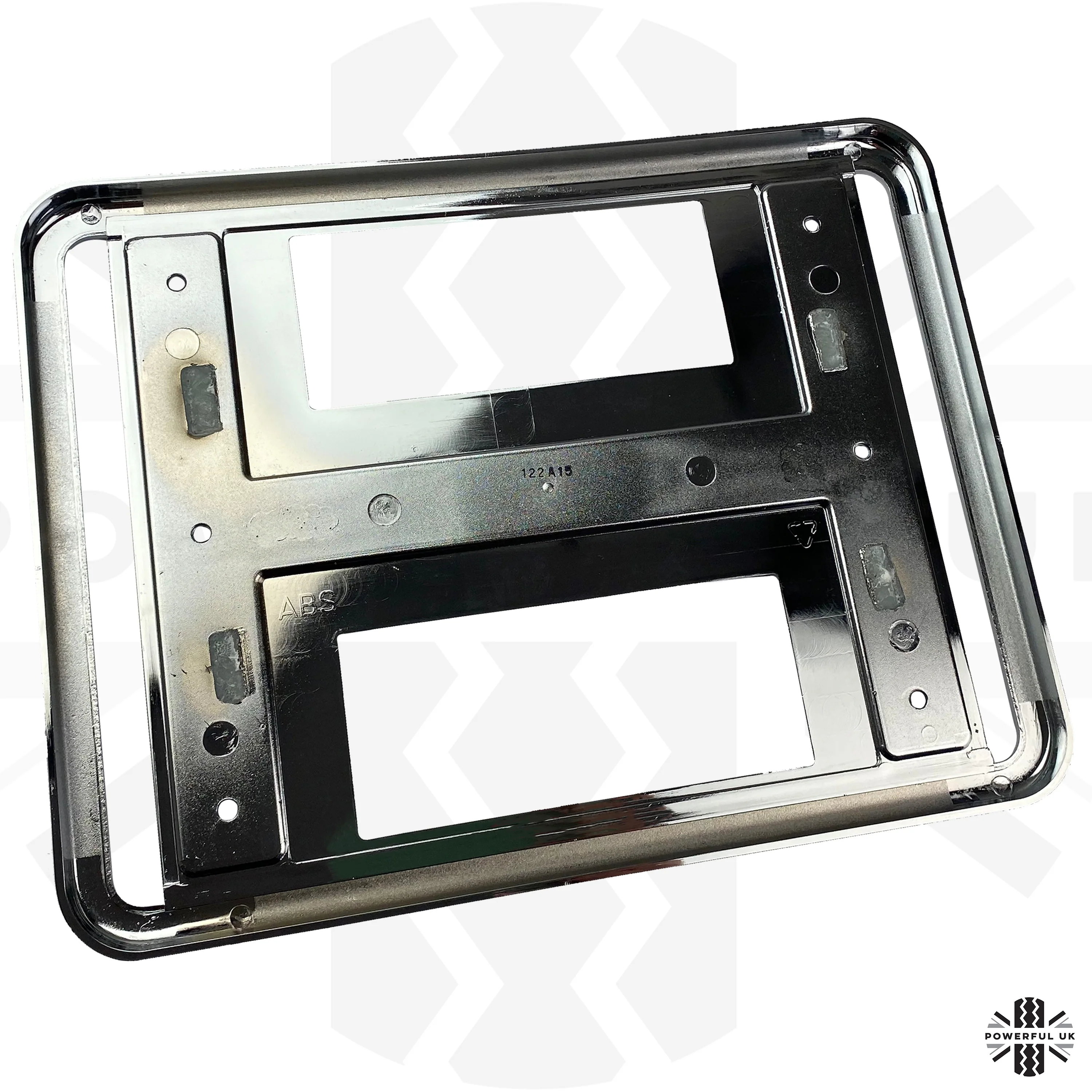 Square Rear Number Plate Surround for Land Rover Discovery 1 & 2 - Chrome - Image 3