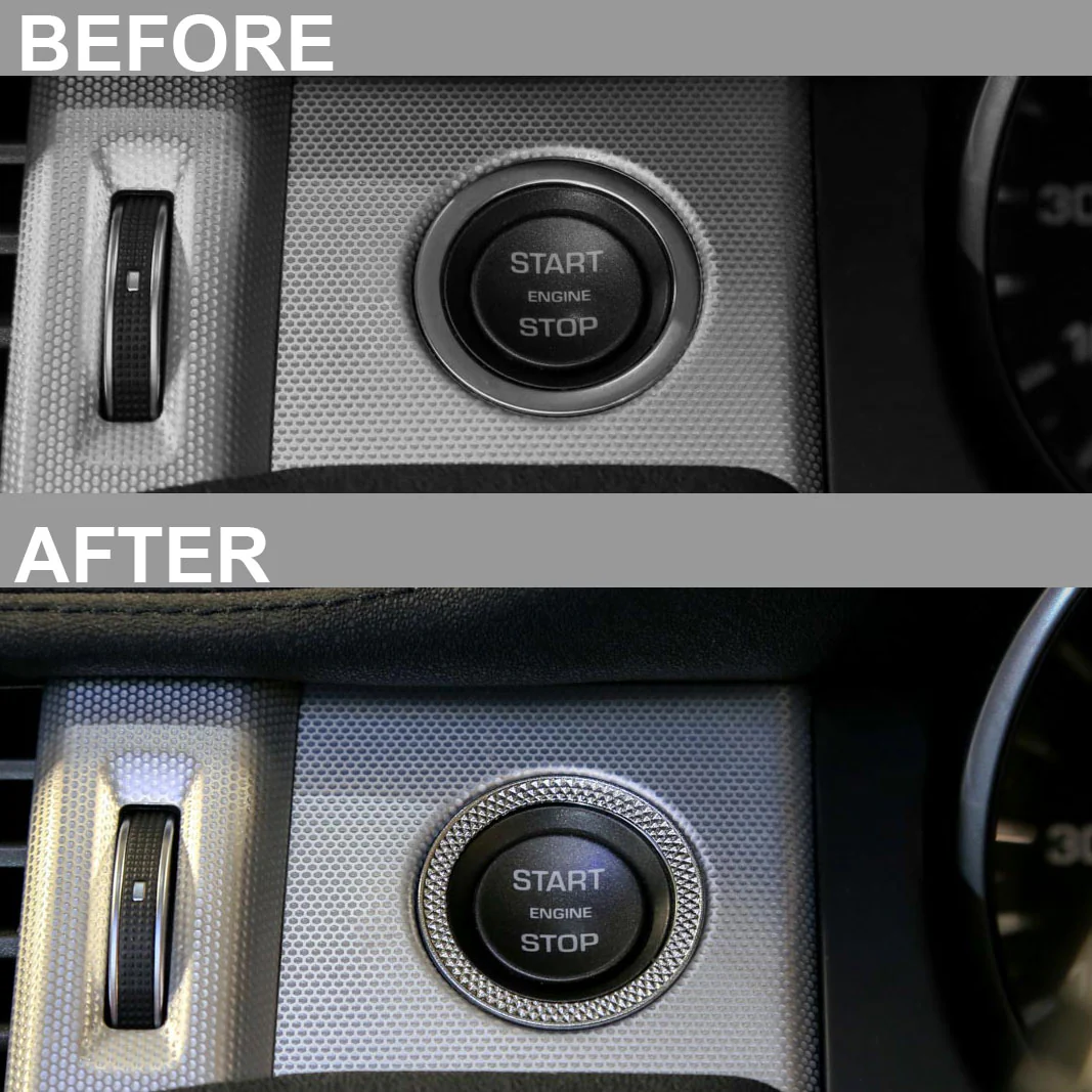 Start / Stop Chrome Metal Button Surround Trim for Range Rover Evoque - Image 5