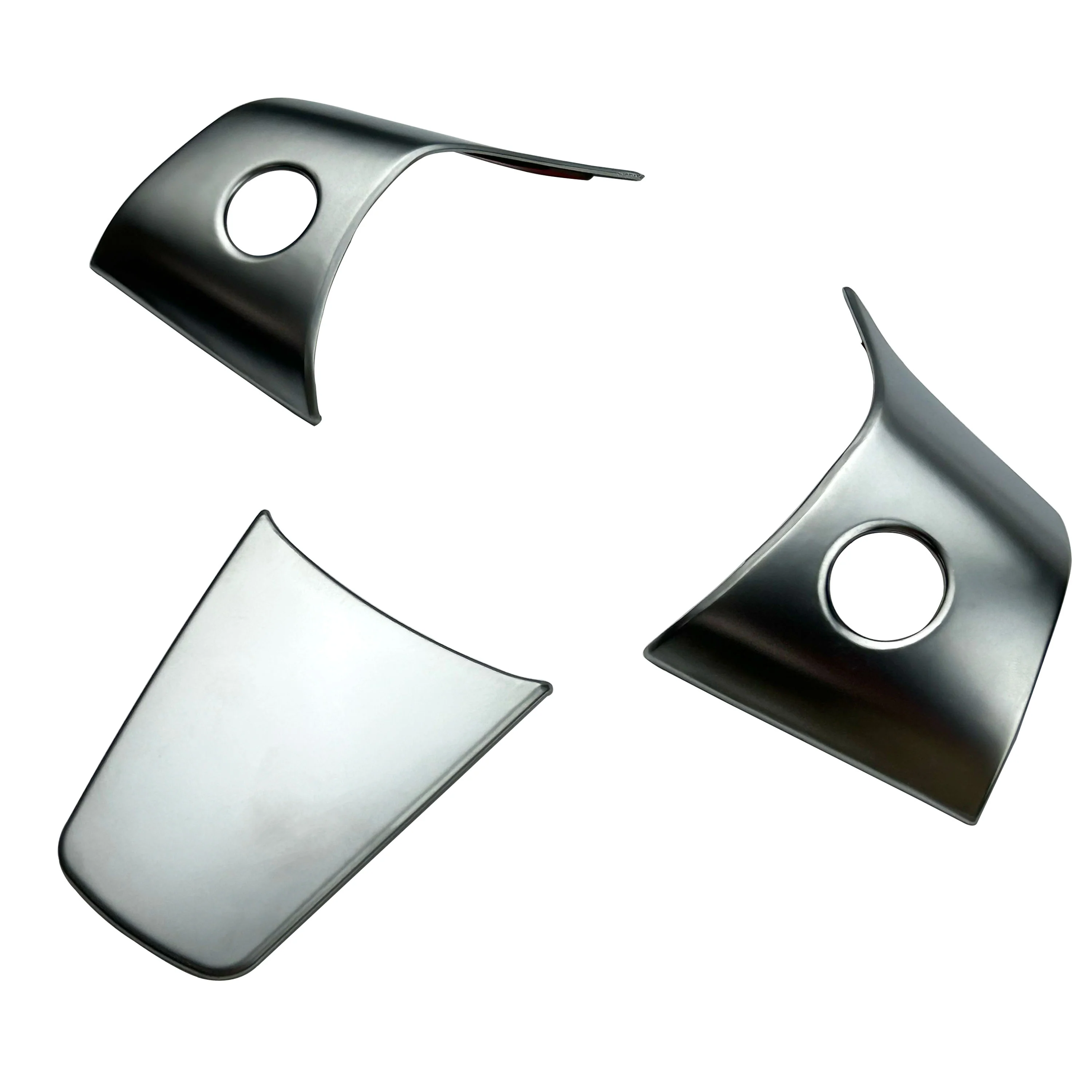 Steering Wheel Column Cover Trims for Tesla Model 3 - Chrome - Image 2